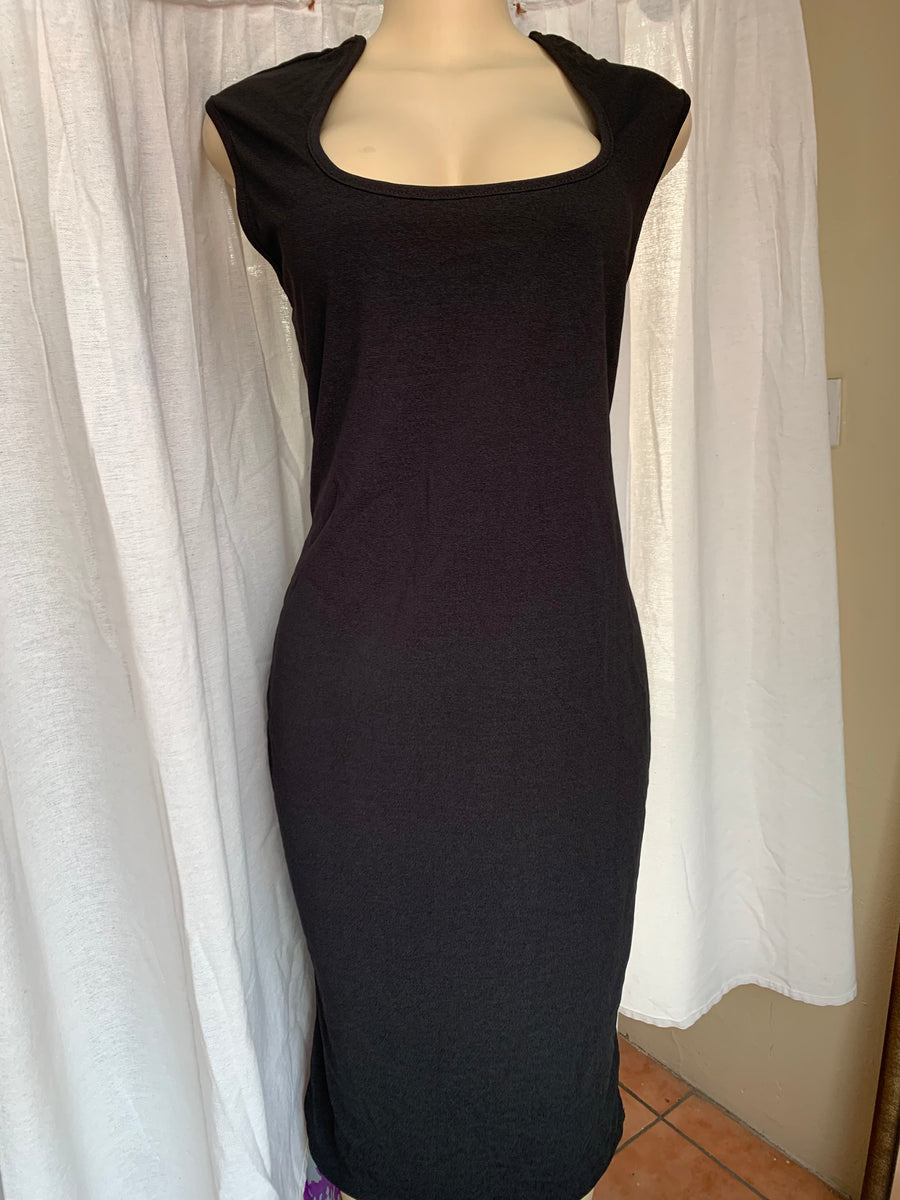 SheinSXY long black sleeveless dress /XL : 2x