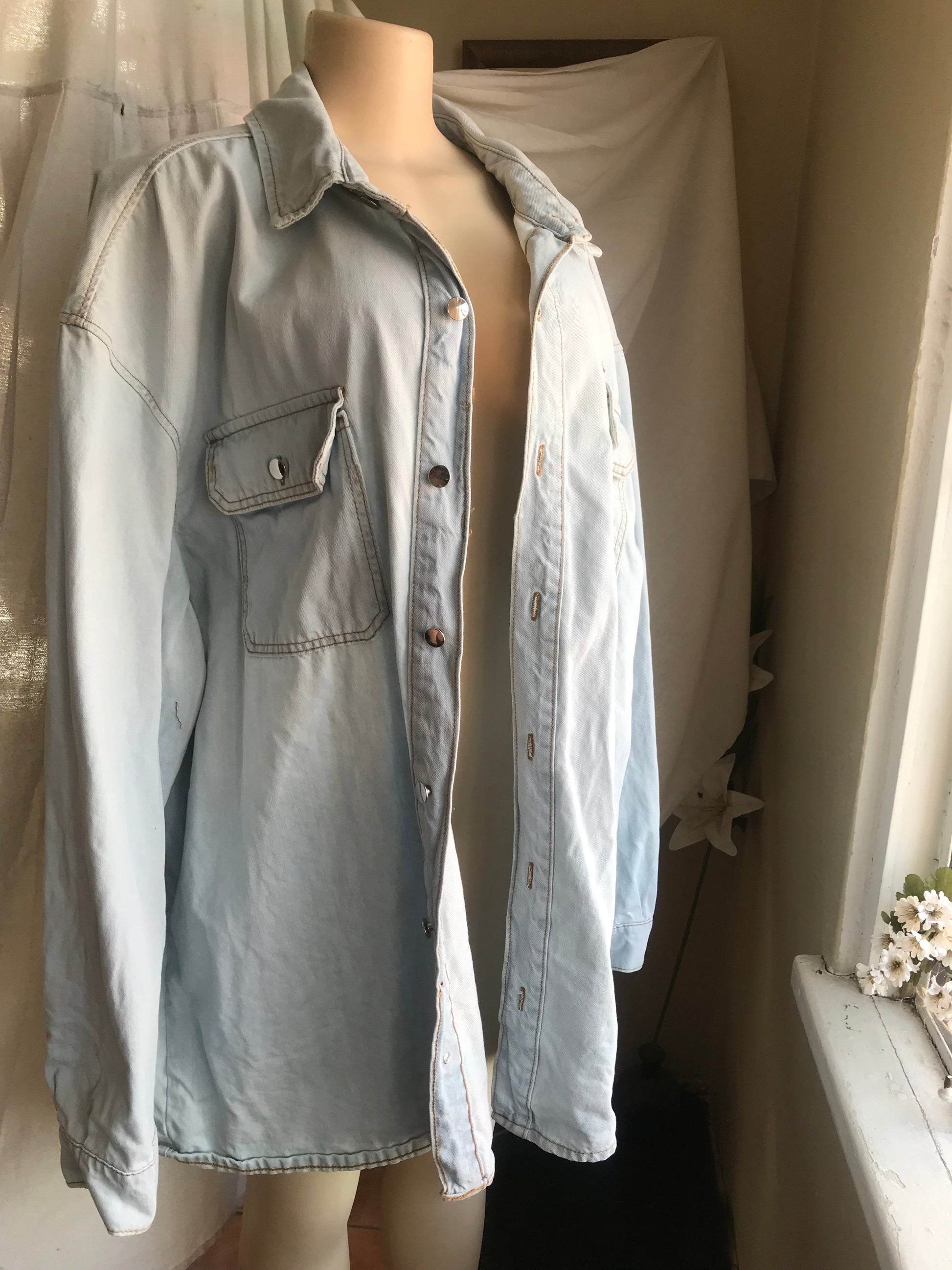 denim jean jacket unisex /xl / 2x