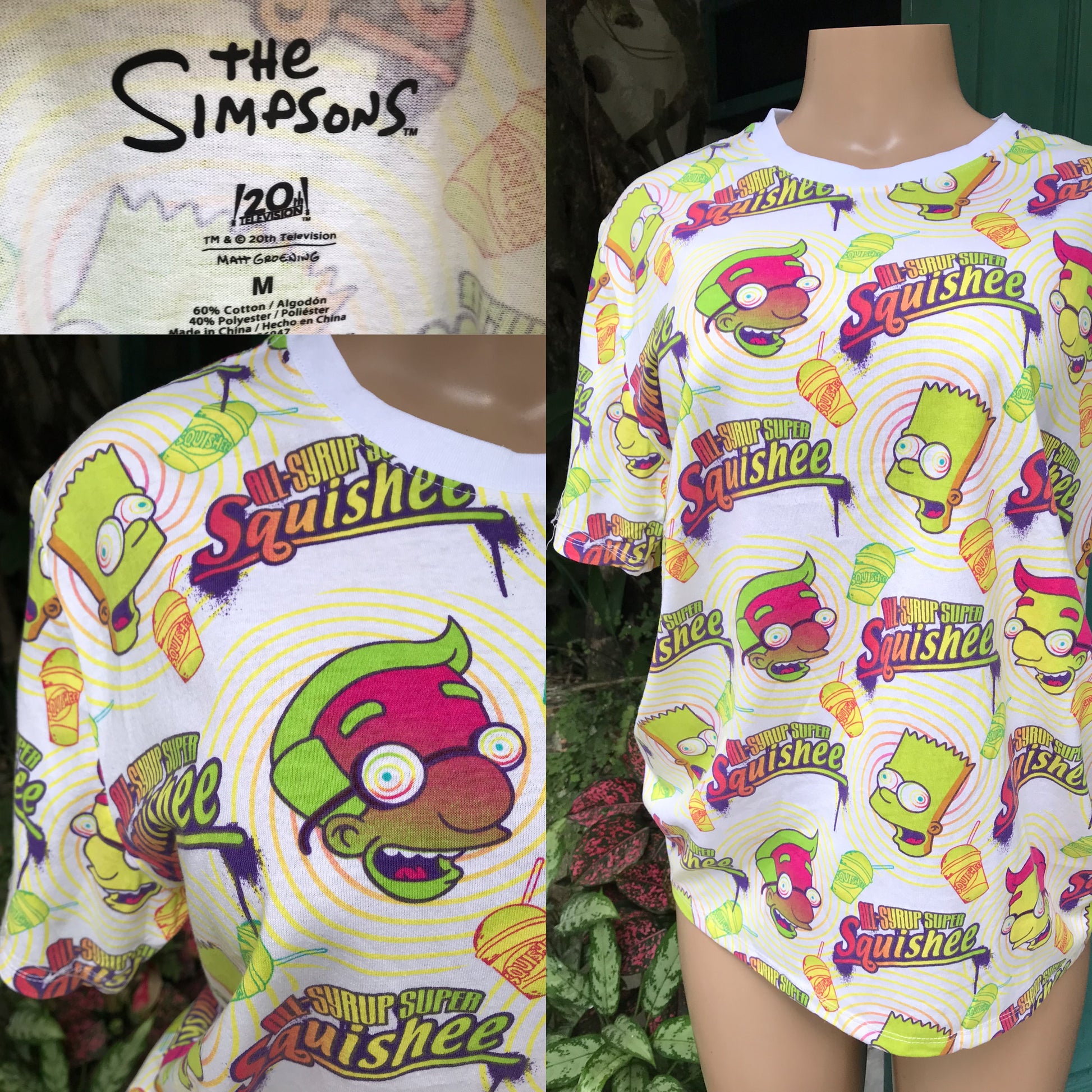 New The Simpsons Graphic Tee Cotton Blend Squishee ;;; M