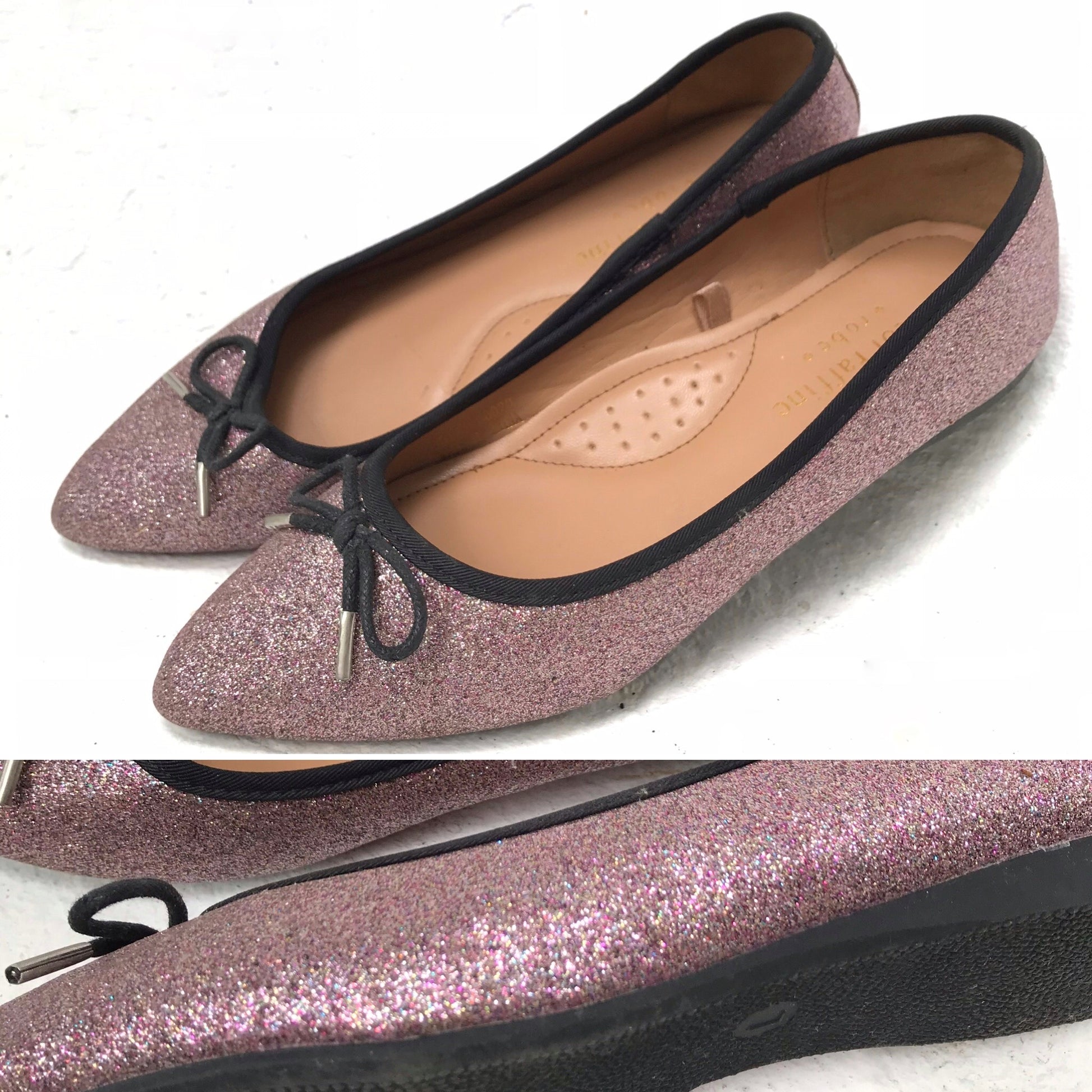 Unworn Glitter Flats Pointy