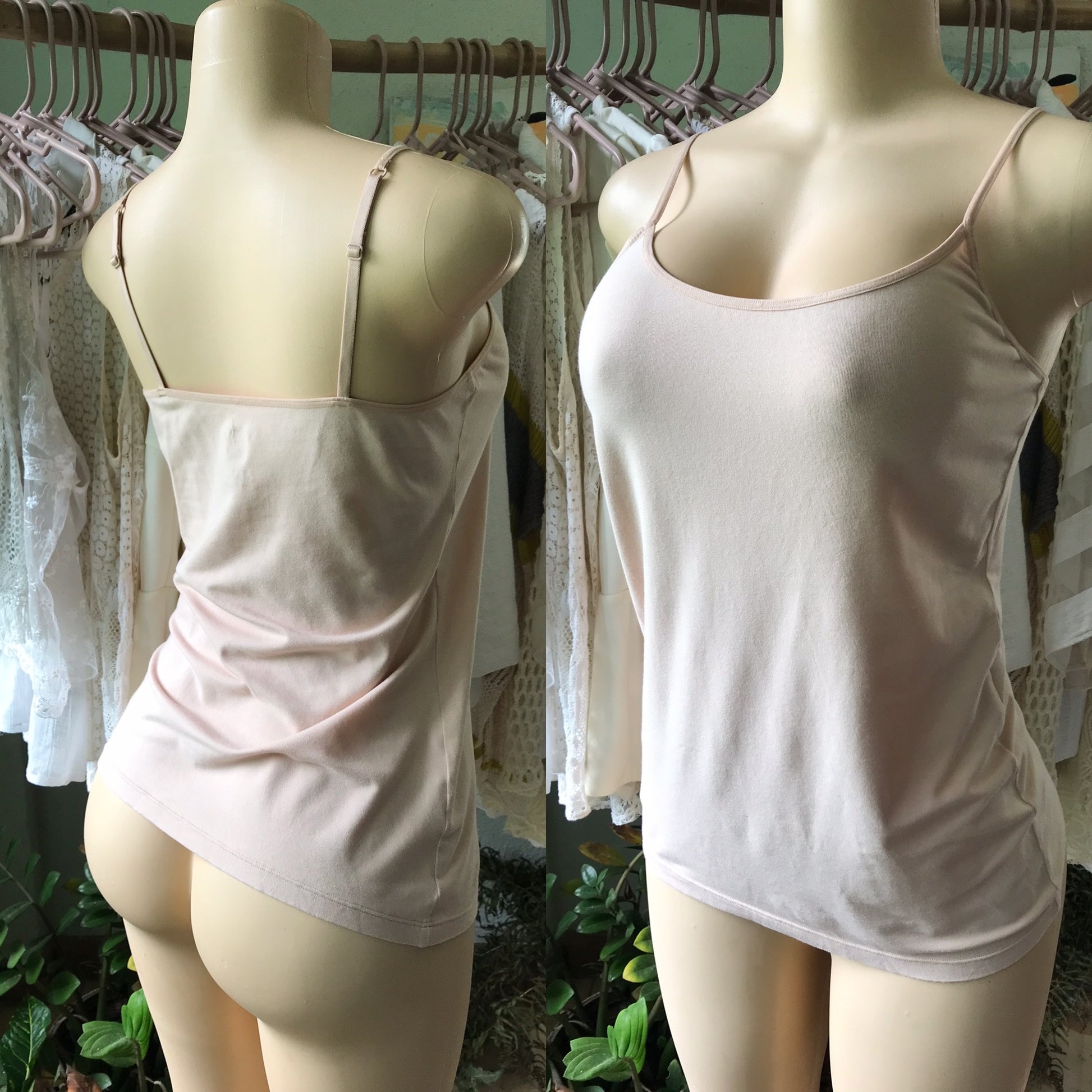 Nude Basic Cami Spaghetti Top