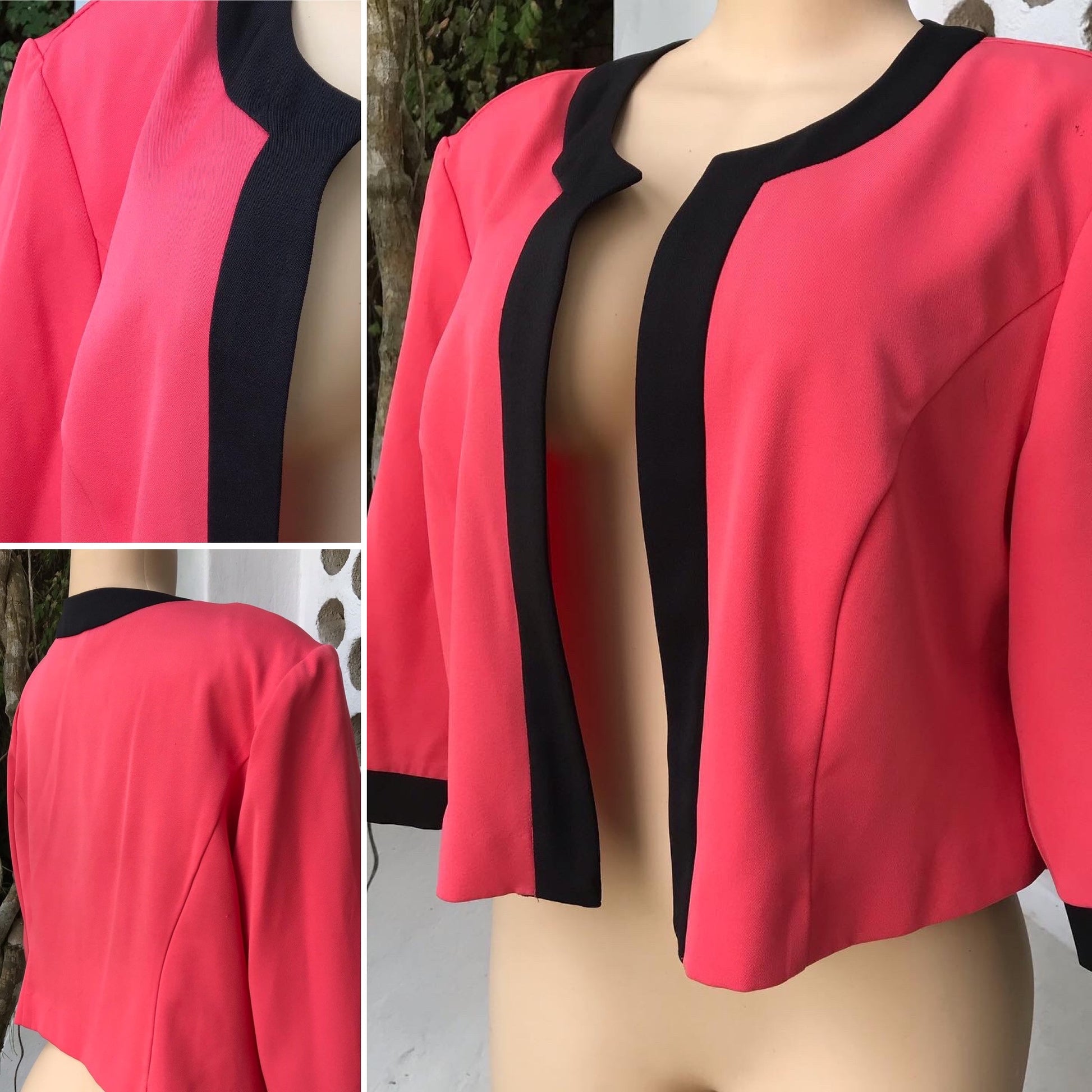 Vintage Professional Coral Trim Jacket