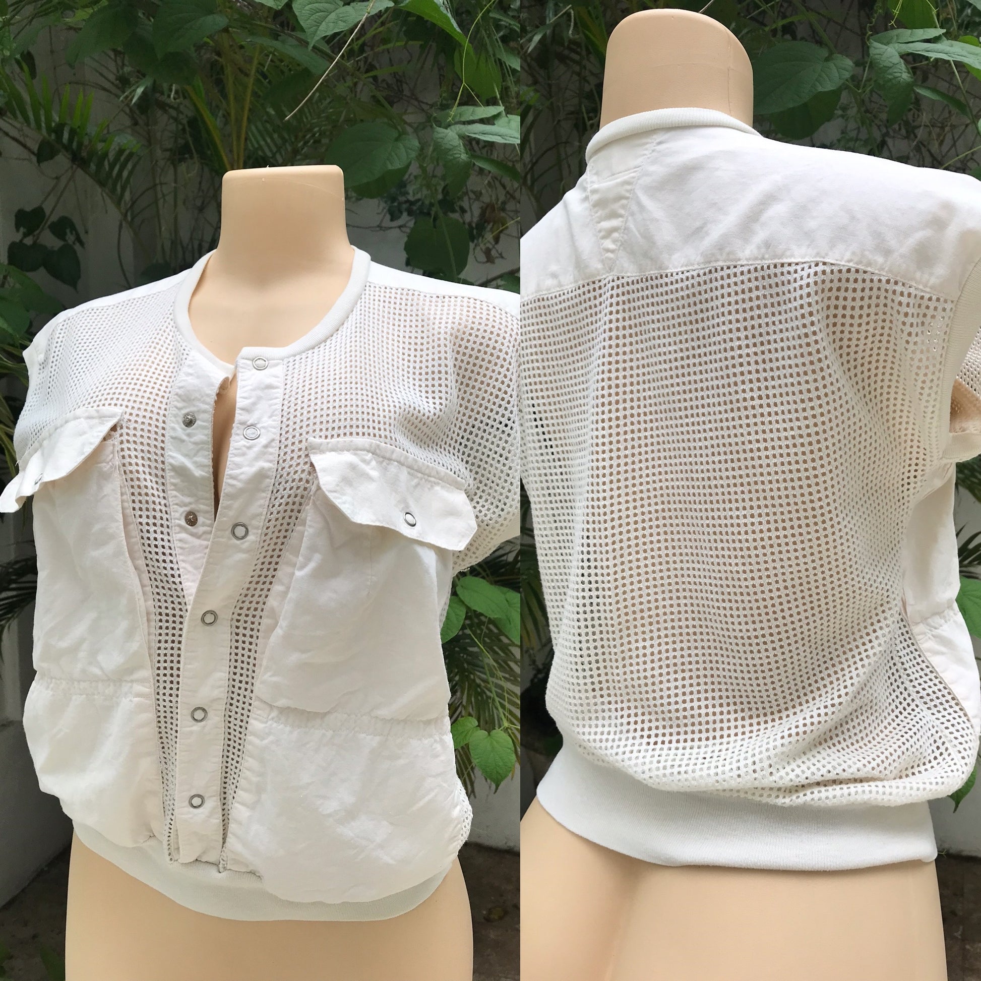 Vintage Unique Mesh Cargo Shirt