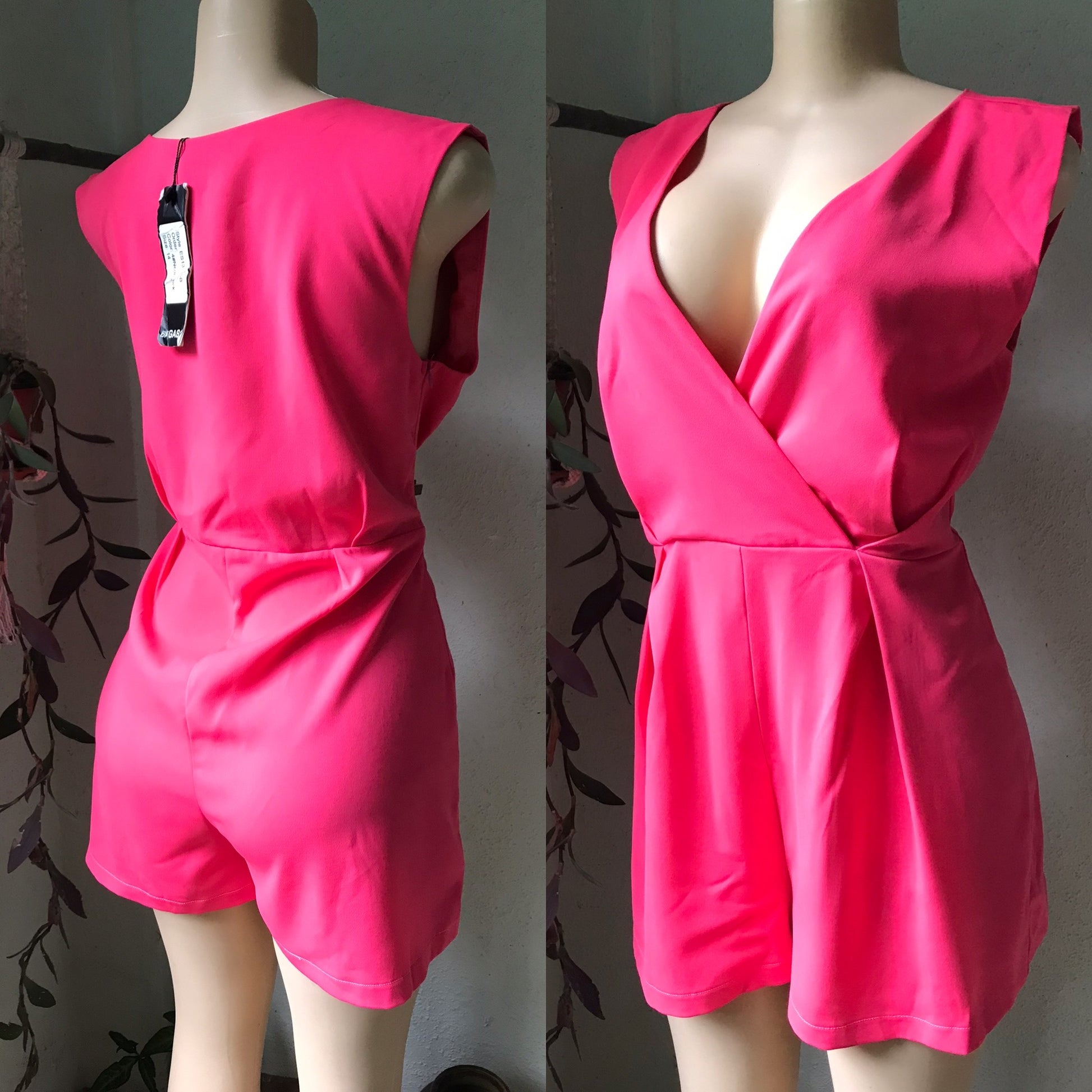 New Tag Hot Pink Romper