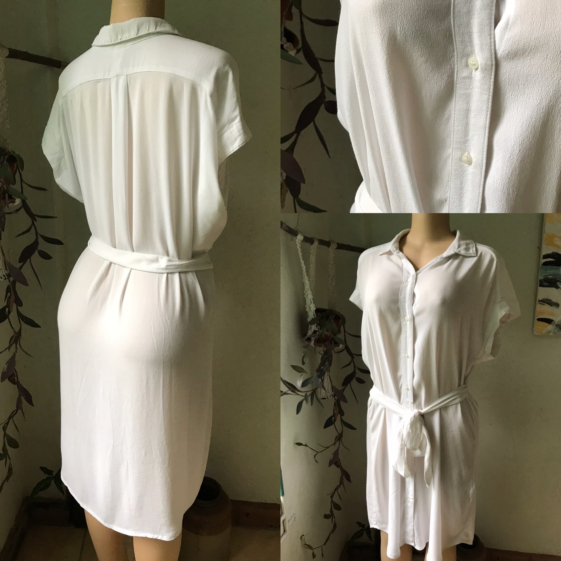 H&M Classic White Shirt-Dress Relaxed