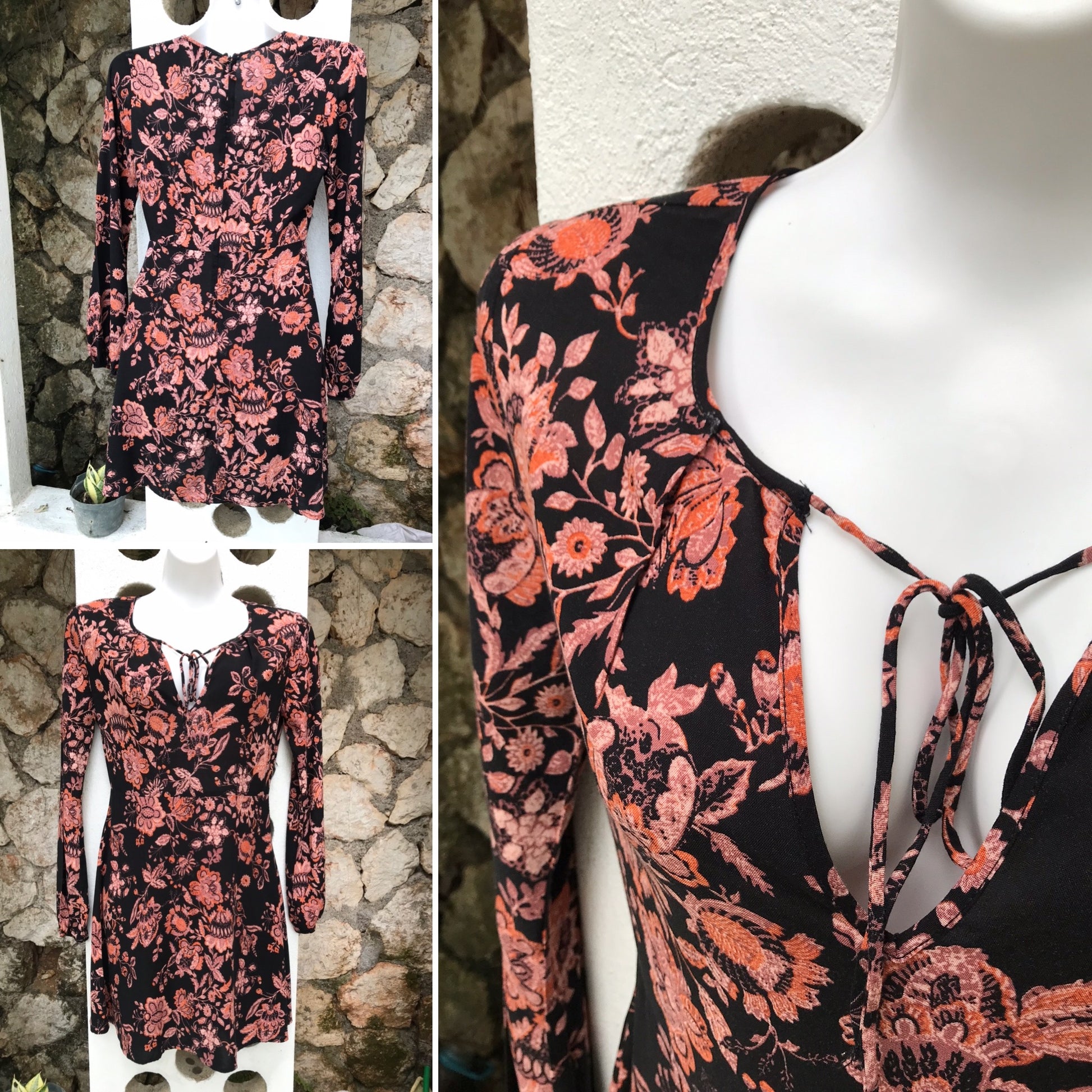 Forever 21 Floral Autumnal Long Sleeve Dress