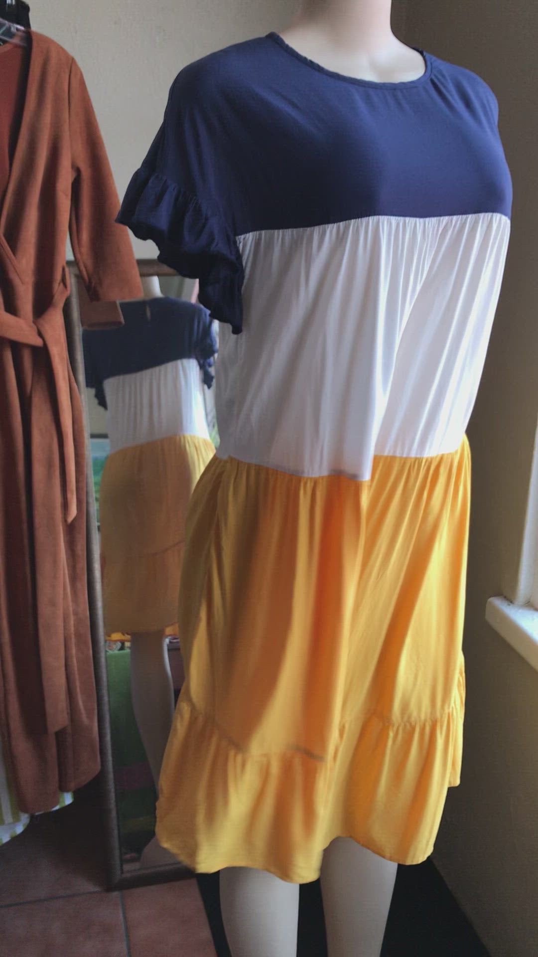 Shein Block Colour Day Dress - M