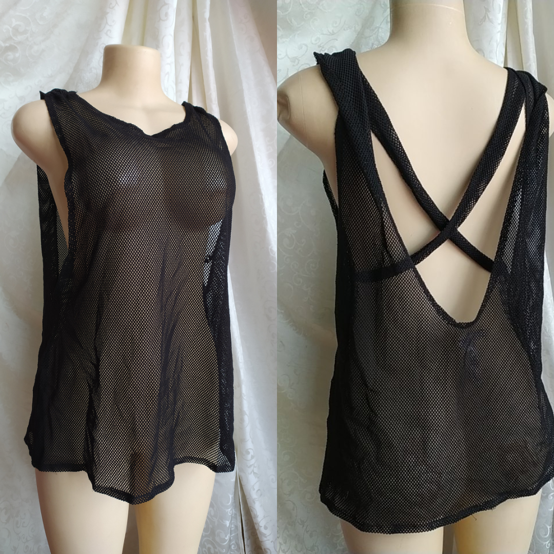 FPMovement Black Mesh Marina Blouse - M/L/XL