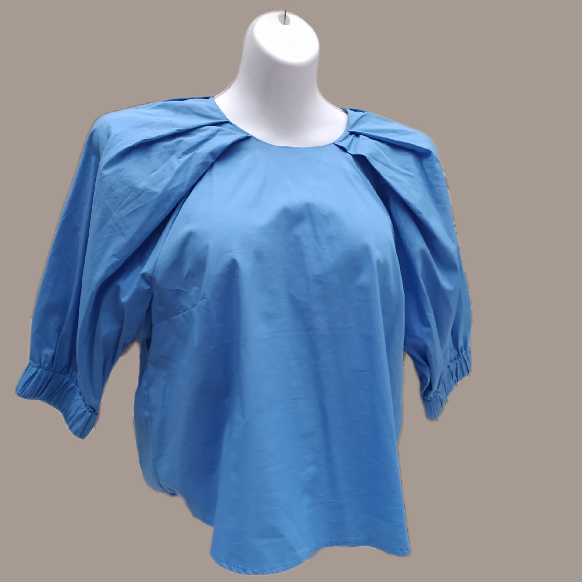 Light Blue Bishop Sleeve H&M Blouse (100% Cotton) - M/size 10