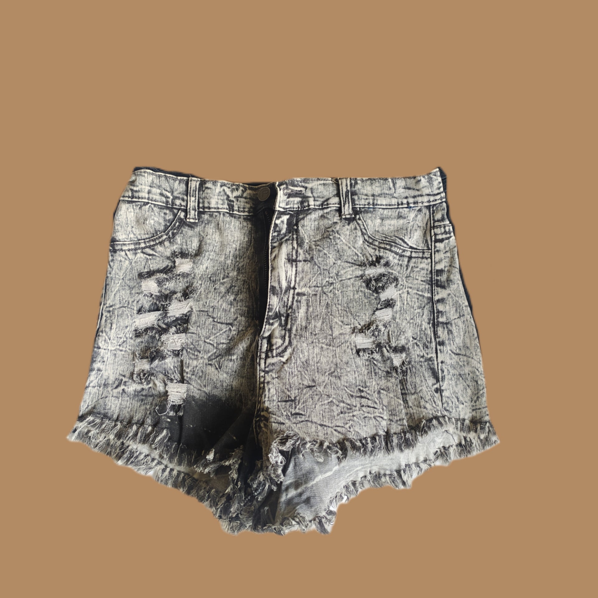 NEW Acid Washed Distressed Shorts - size 15