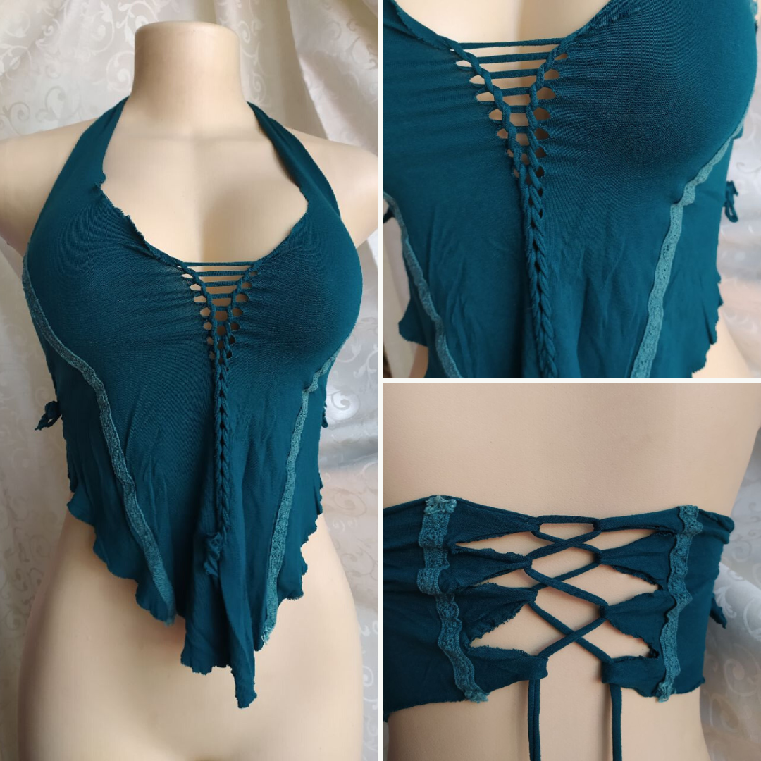 Moss Green Cutout Tank -S