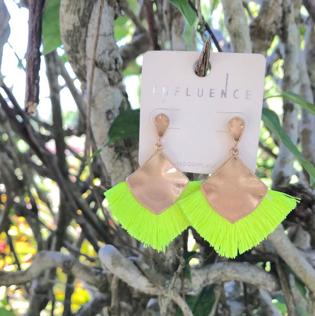 Neon Tassel Earrings (New)