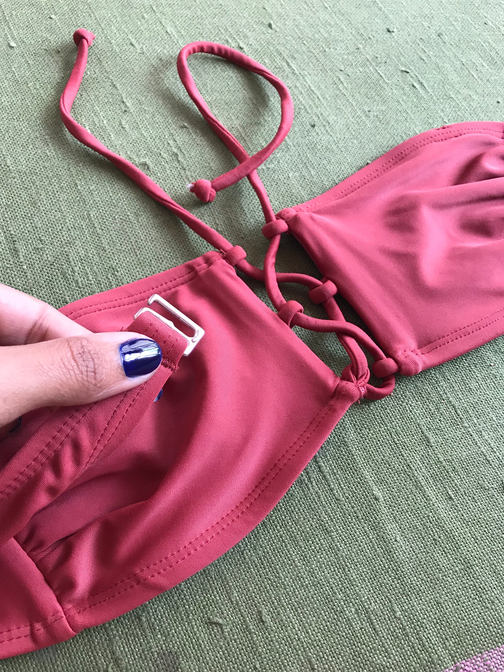 Xhilaration Rust Bikini Top Like New - S