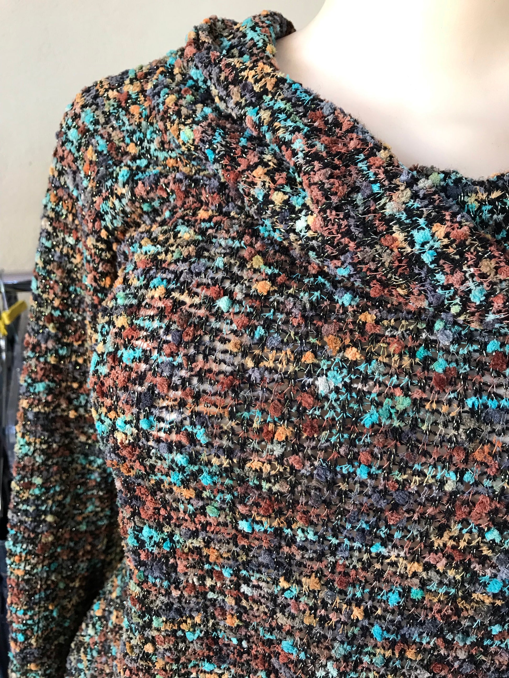 Earth Toned Knit Sweater Goldweave