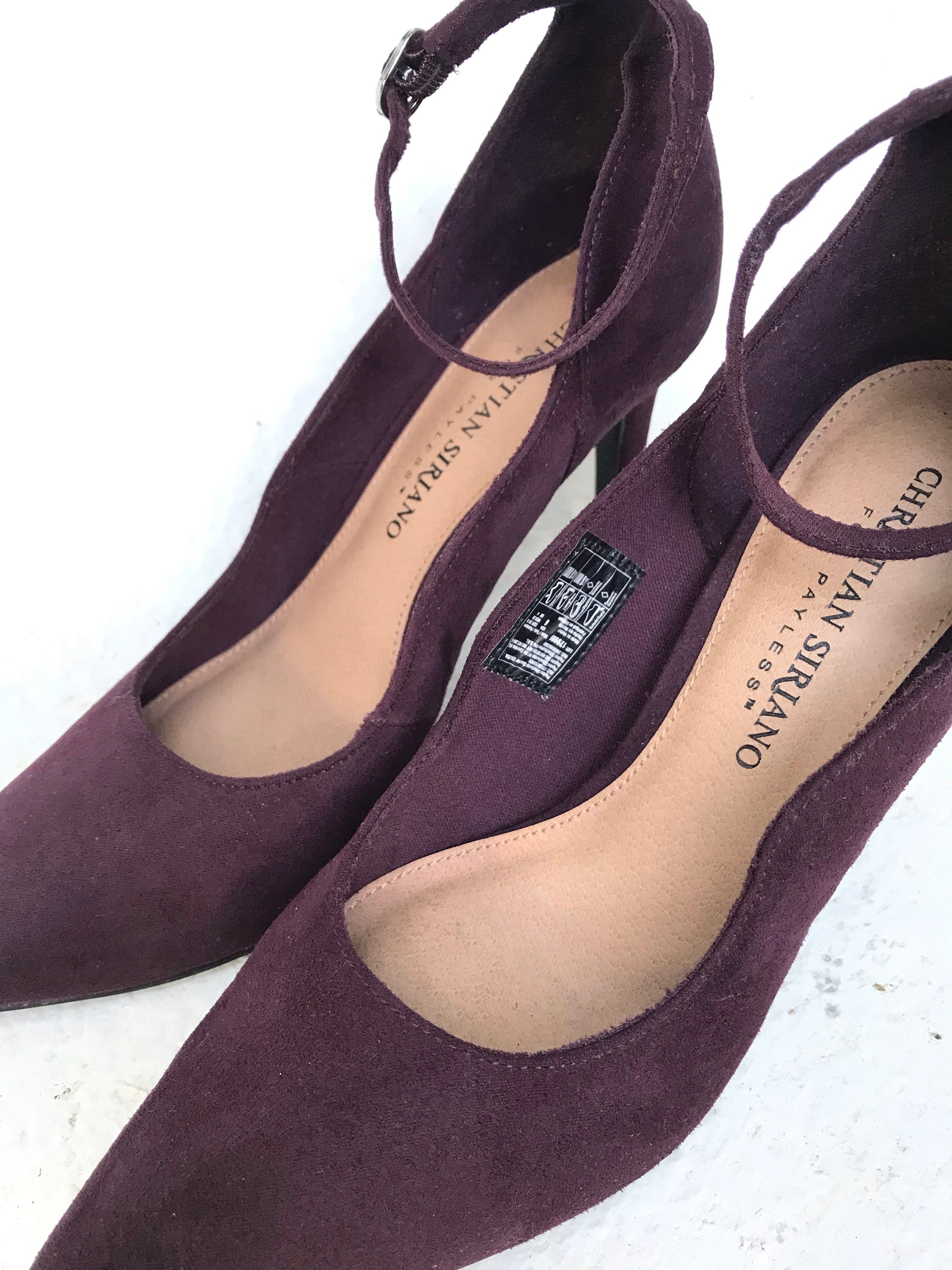 Christian Siriano Eggplant Pumps