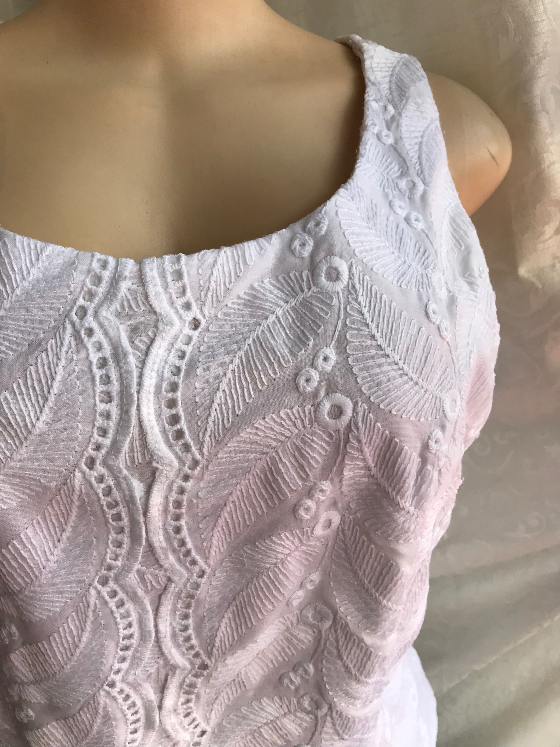 Leaf Embroidered Skirt Set. Quality Cotton