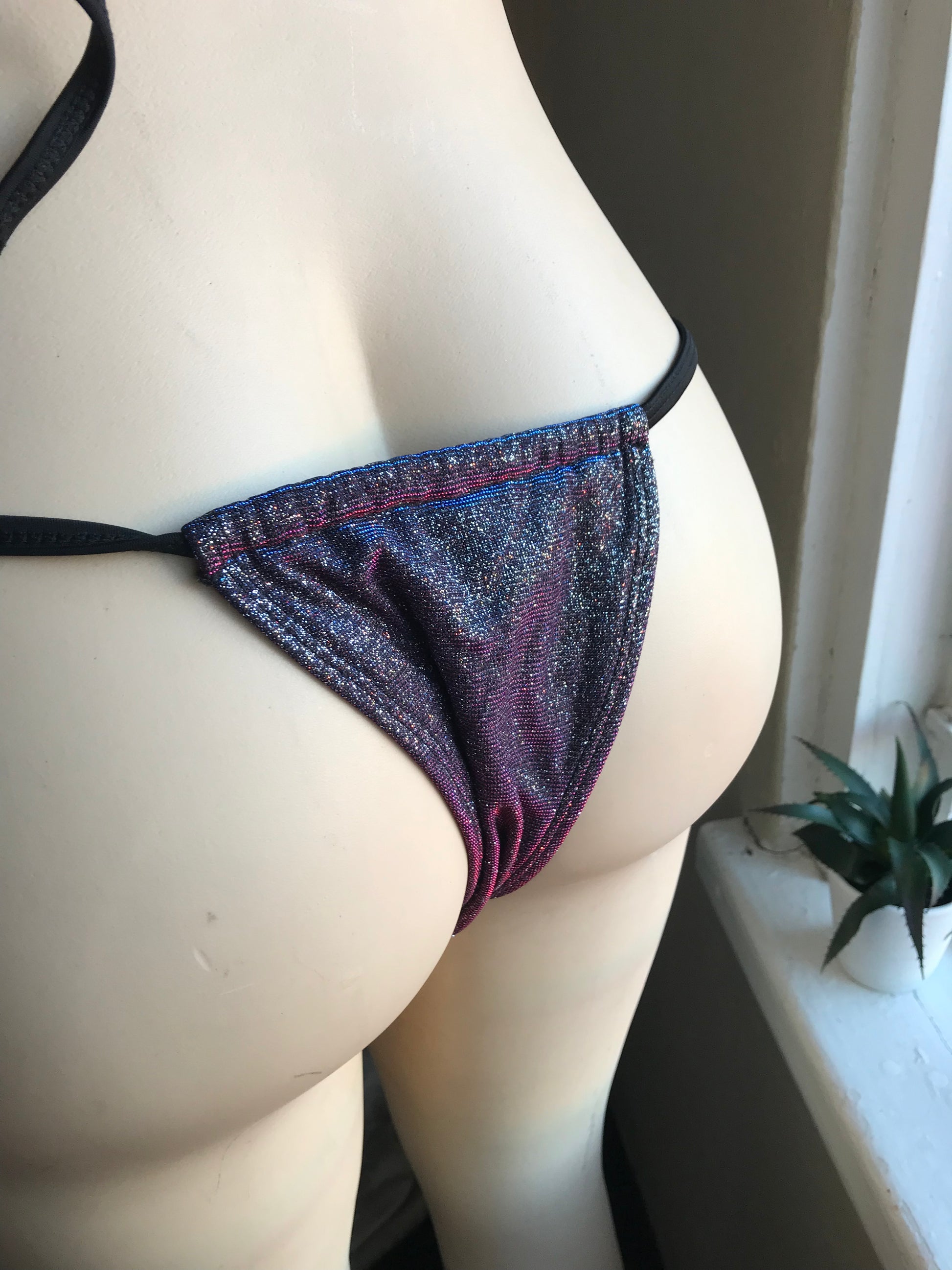 Unworn Shein Purple Glitter Sexy Mini Swimsuit - XS/