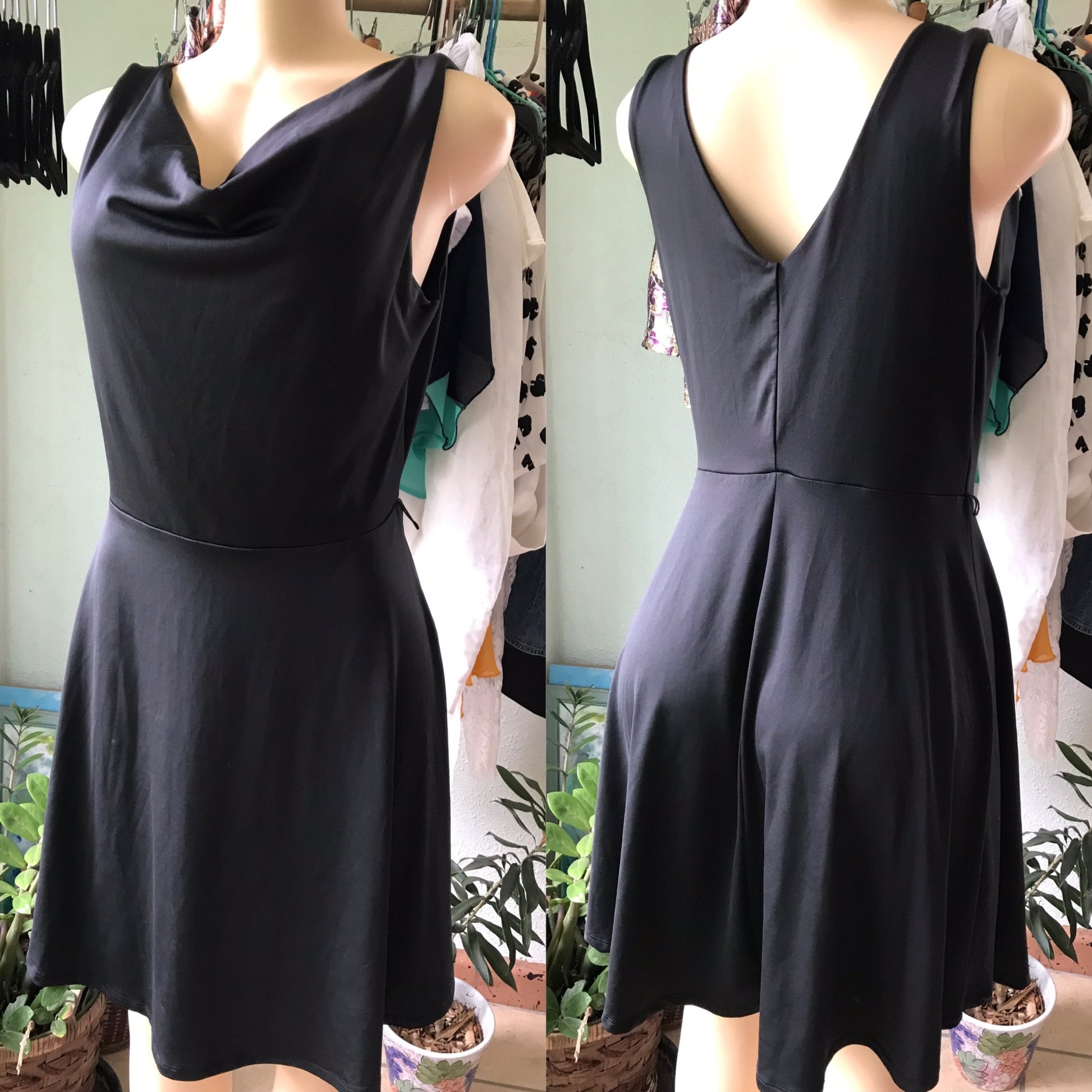 Black Cowl Neck Dress