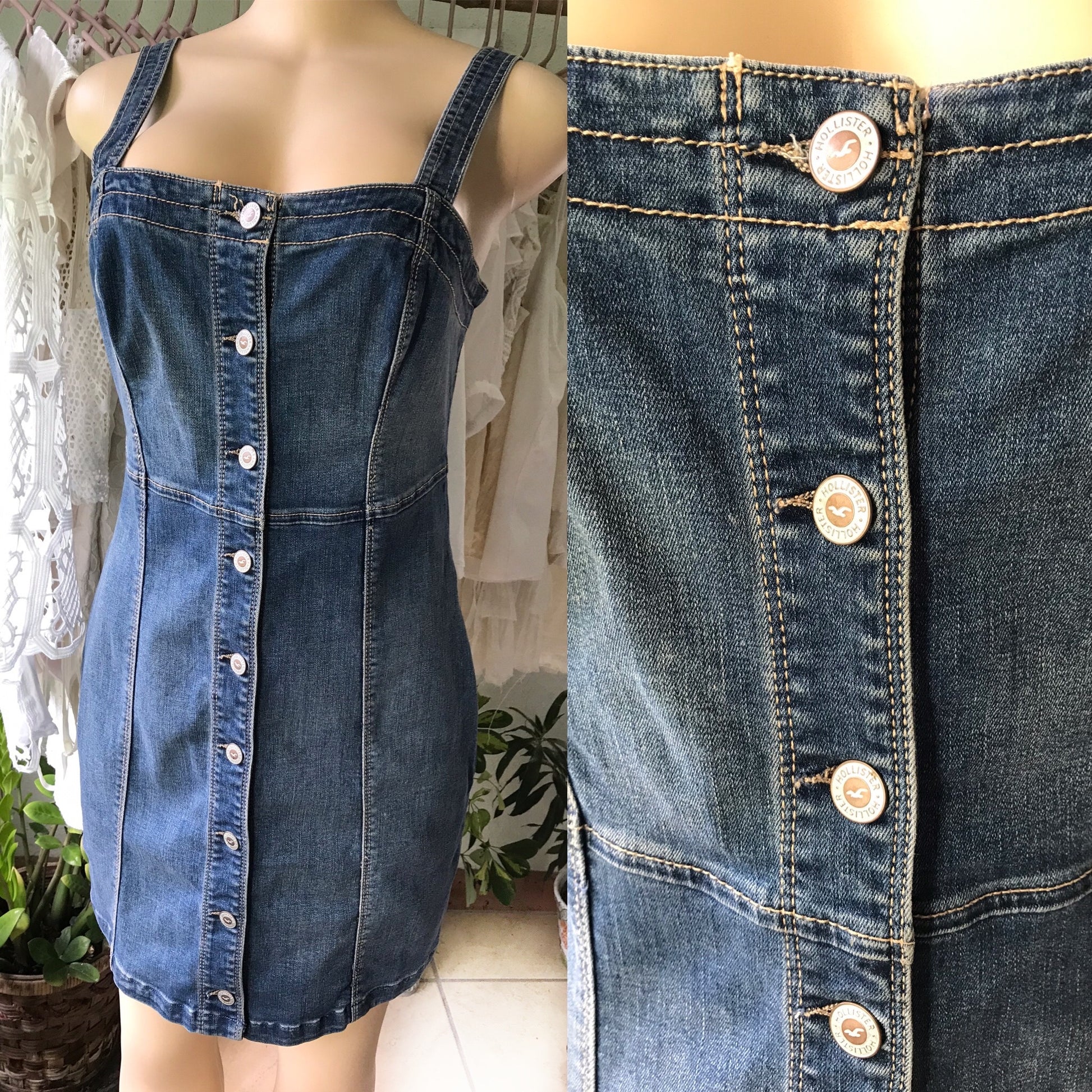 Hollister 90s Denim Button Down Dress