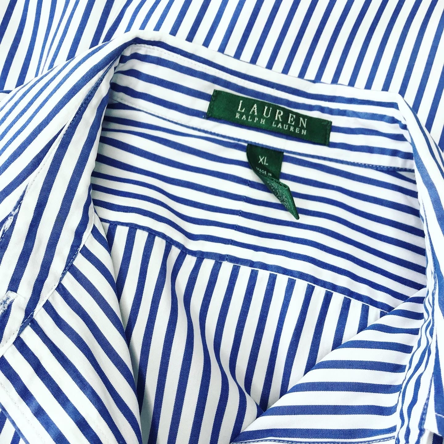 Ralph Lauren Stripe Blue Women's Shirt XL