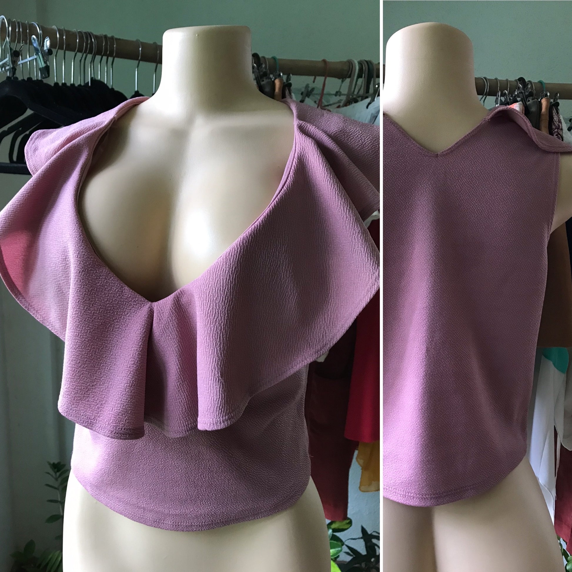 Blush Ruffle Crop Top