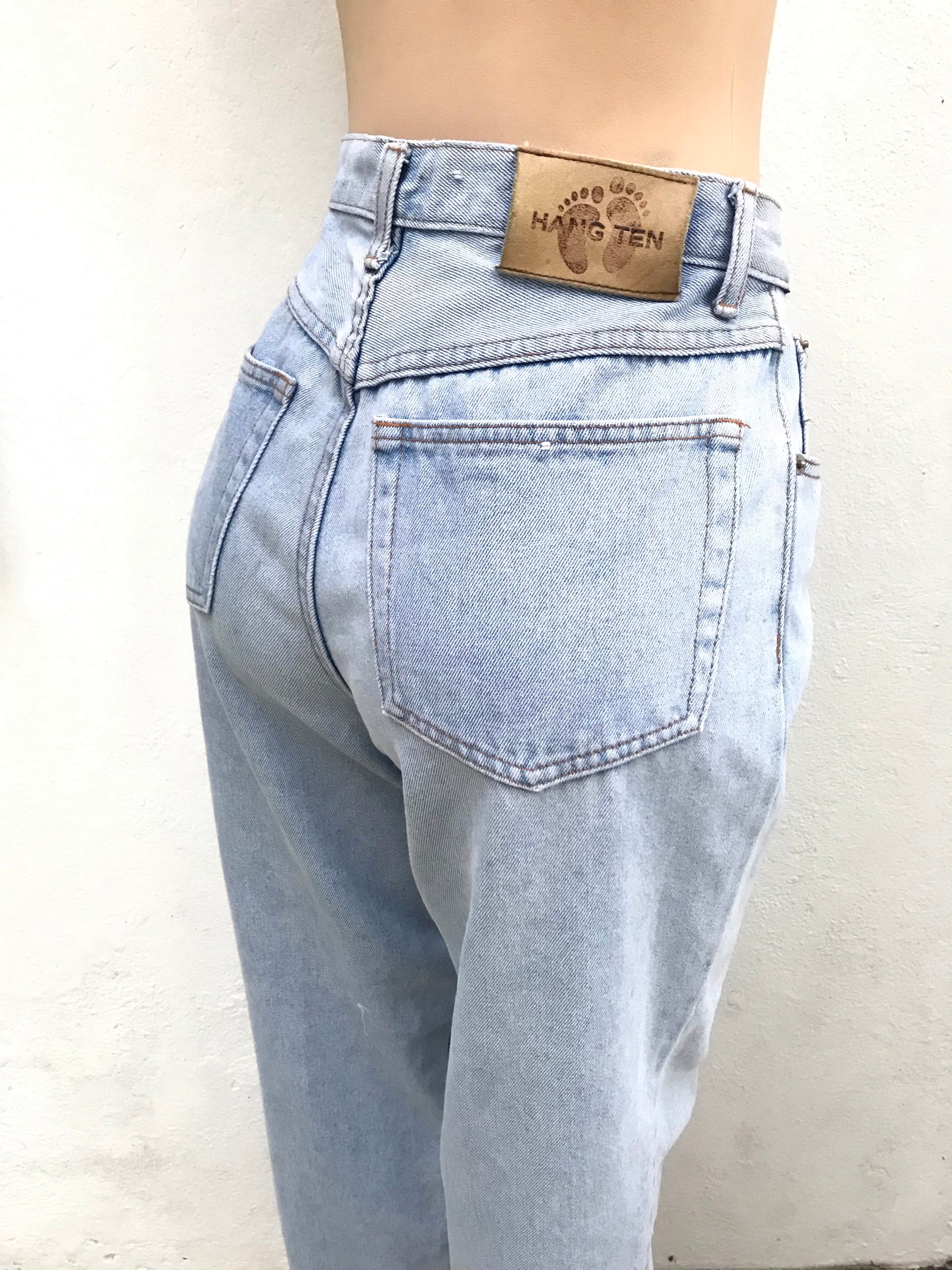 Vintage light wash mom jean