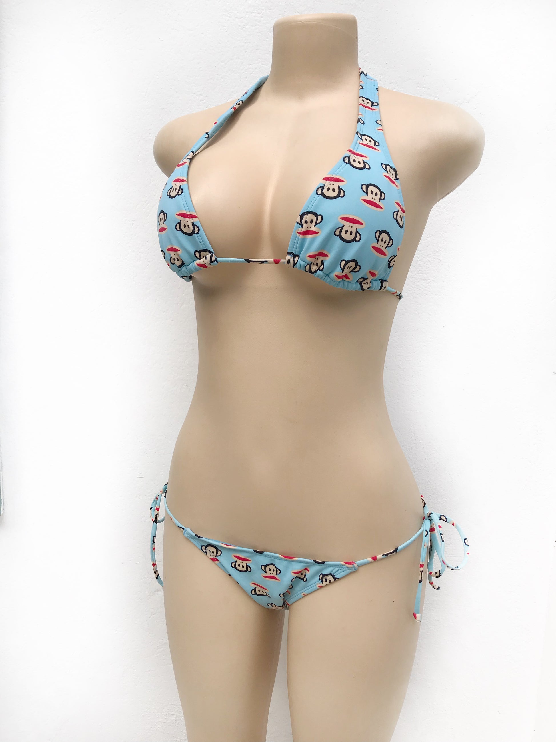 Blue Monkey Bikini Set
