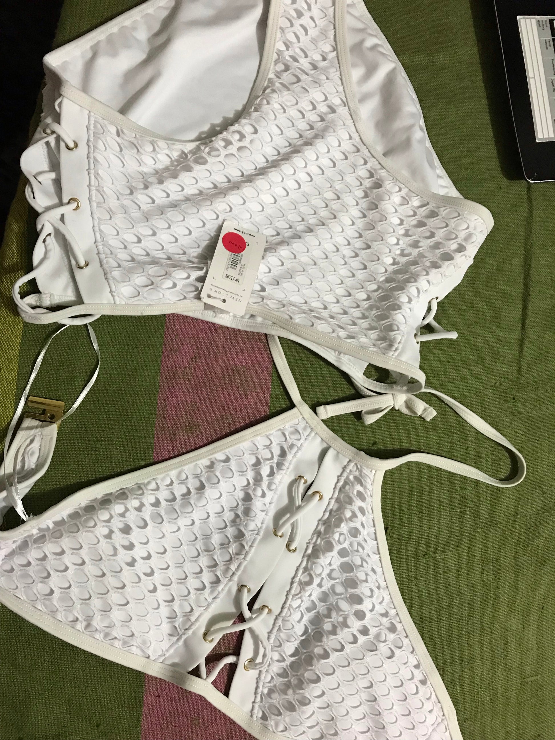 New Tag New Look High Waist Bikini White