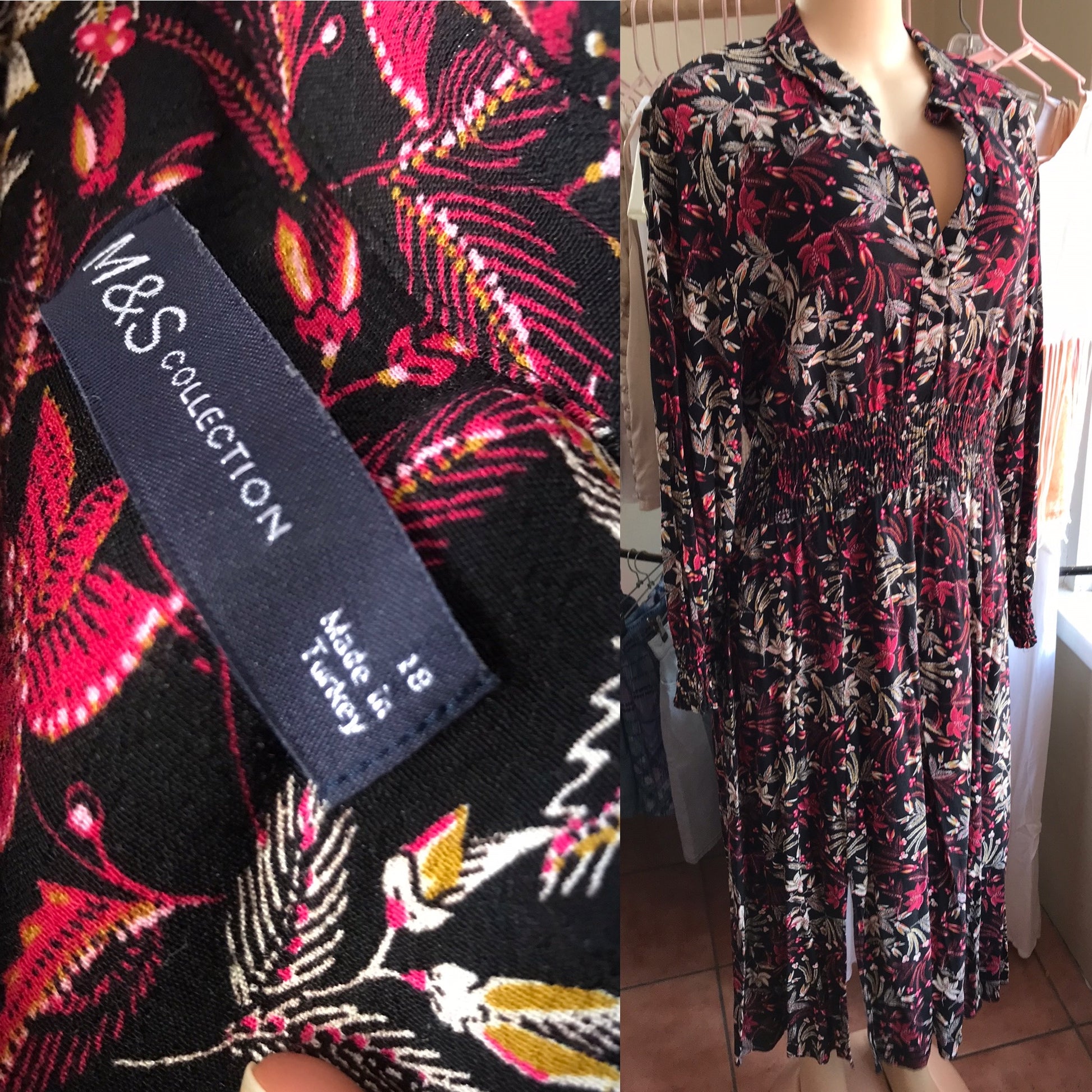 Marks & Spencer Floral Maxi Dress Slits