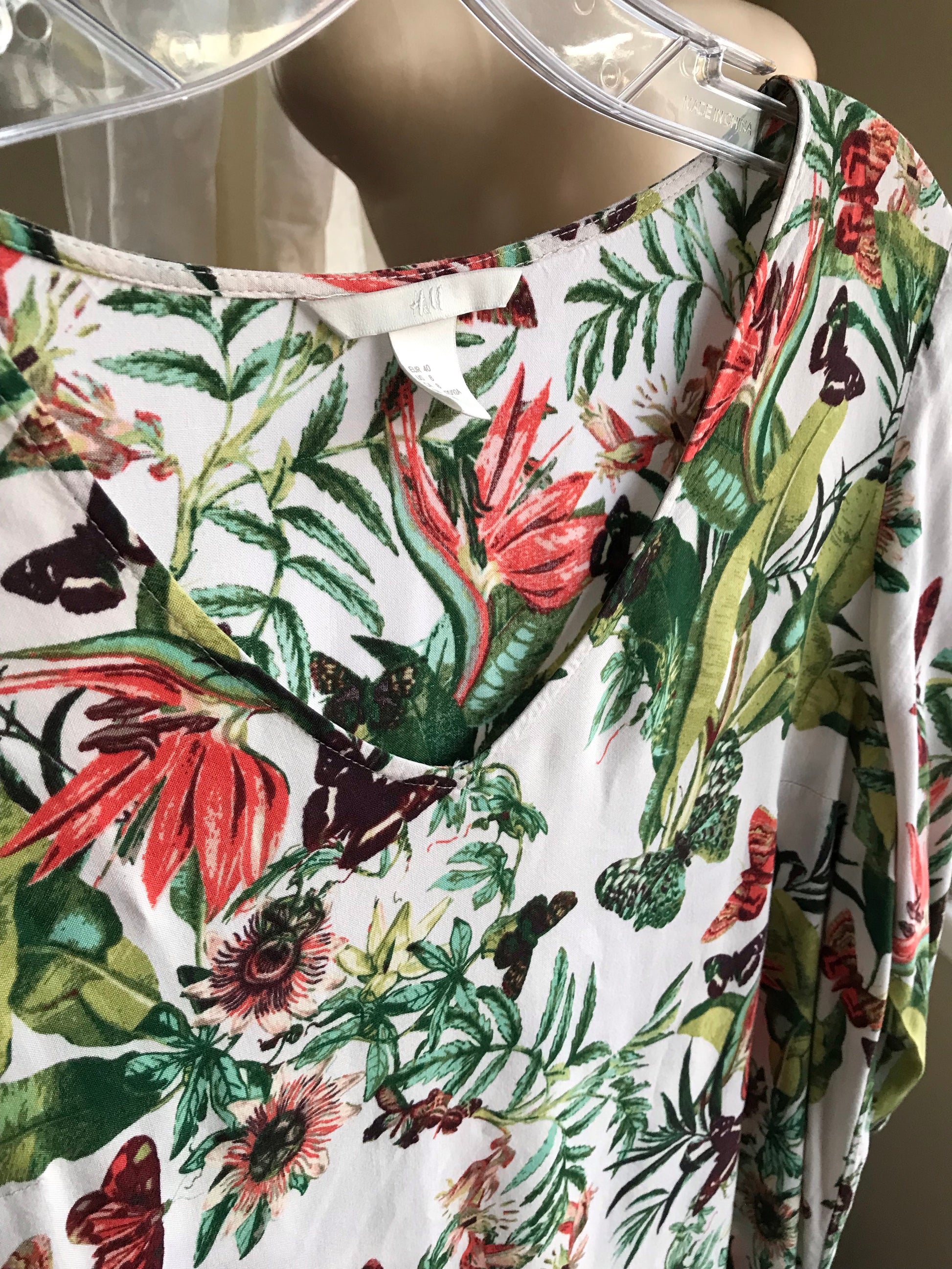H&M Tropical Garden Print T u I dress