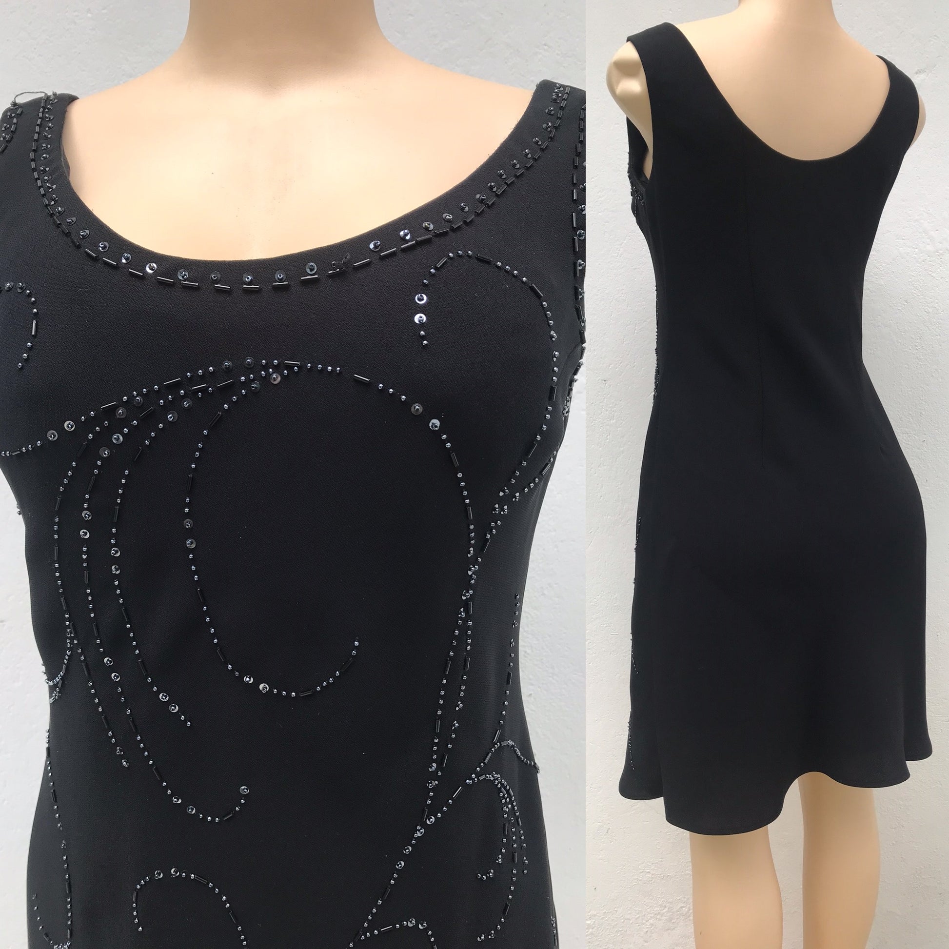 Black Vintage Beaded Dress