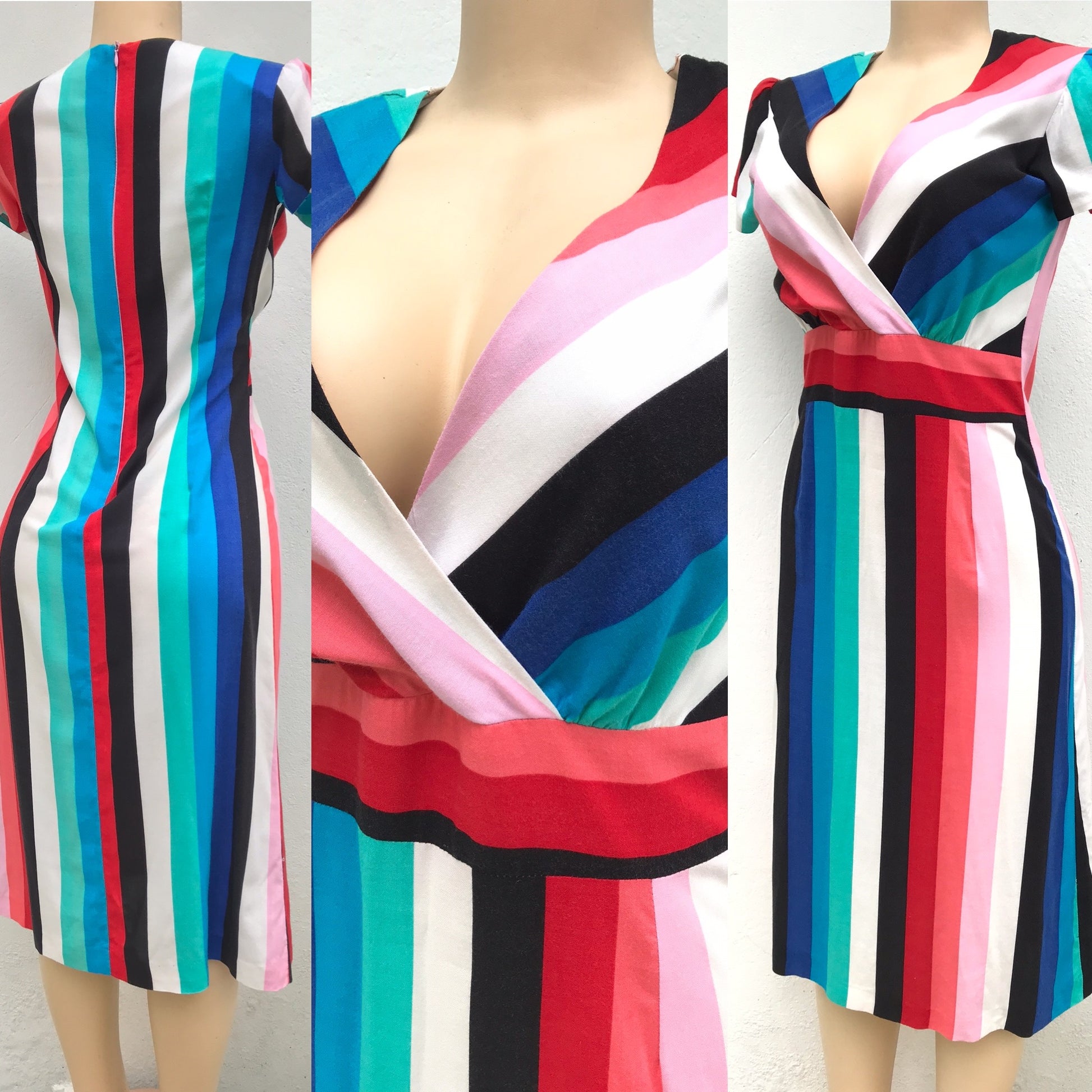 Candy Stripe Short Sleeve Dress