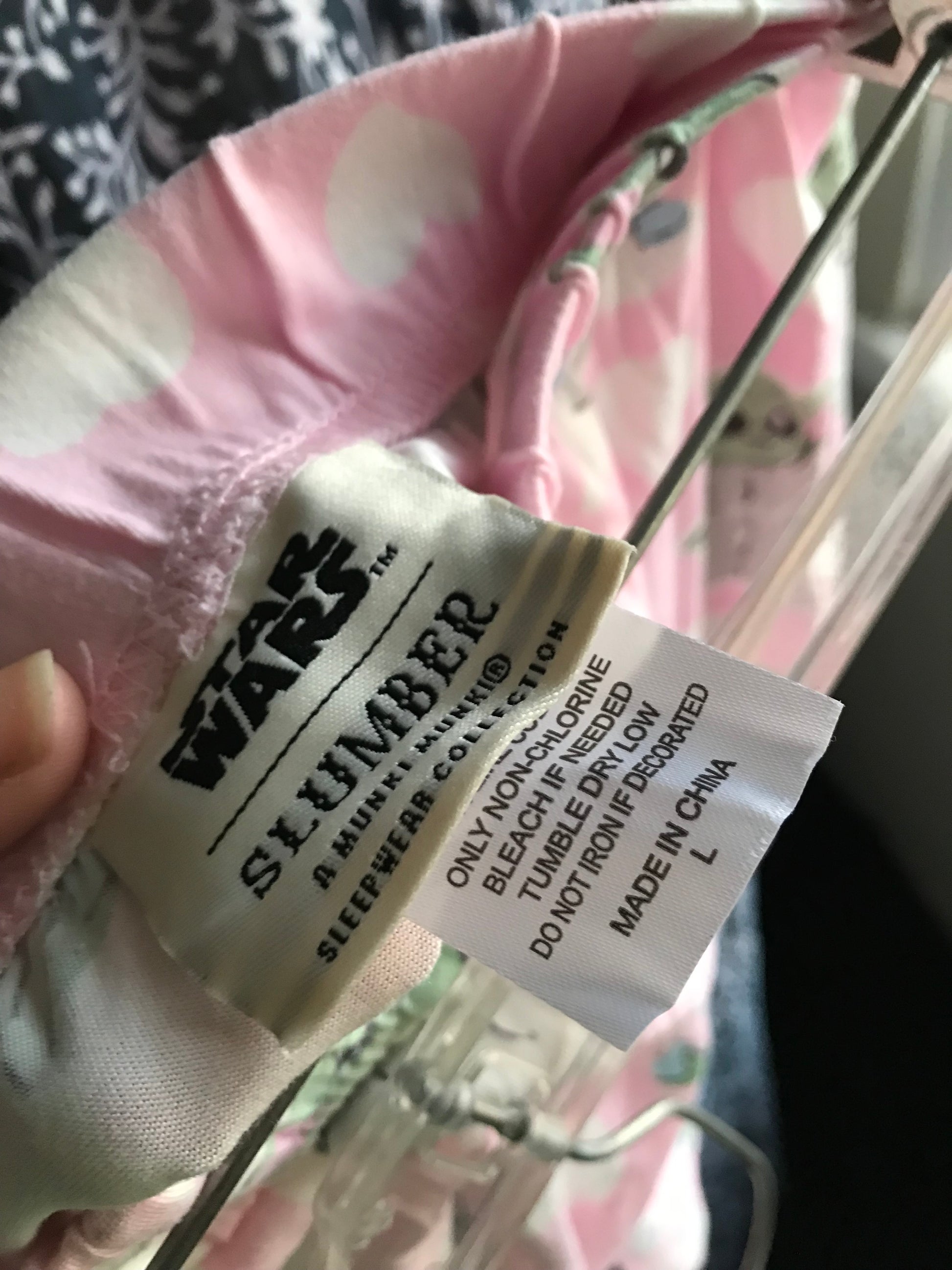 new star wars Yoda pink pyjama shorts . L