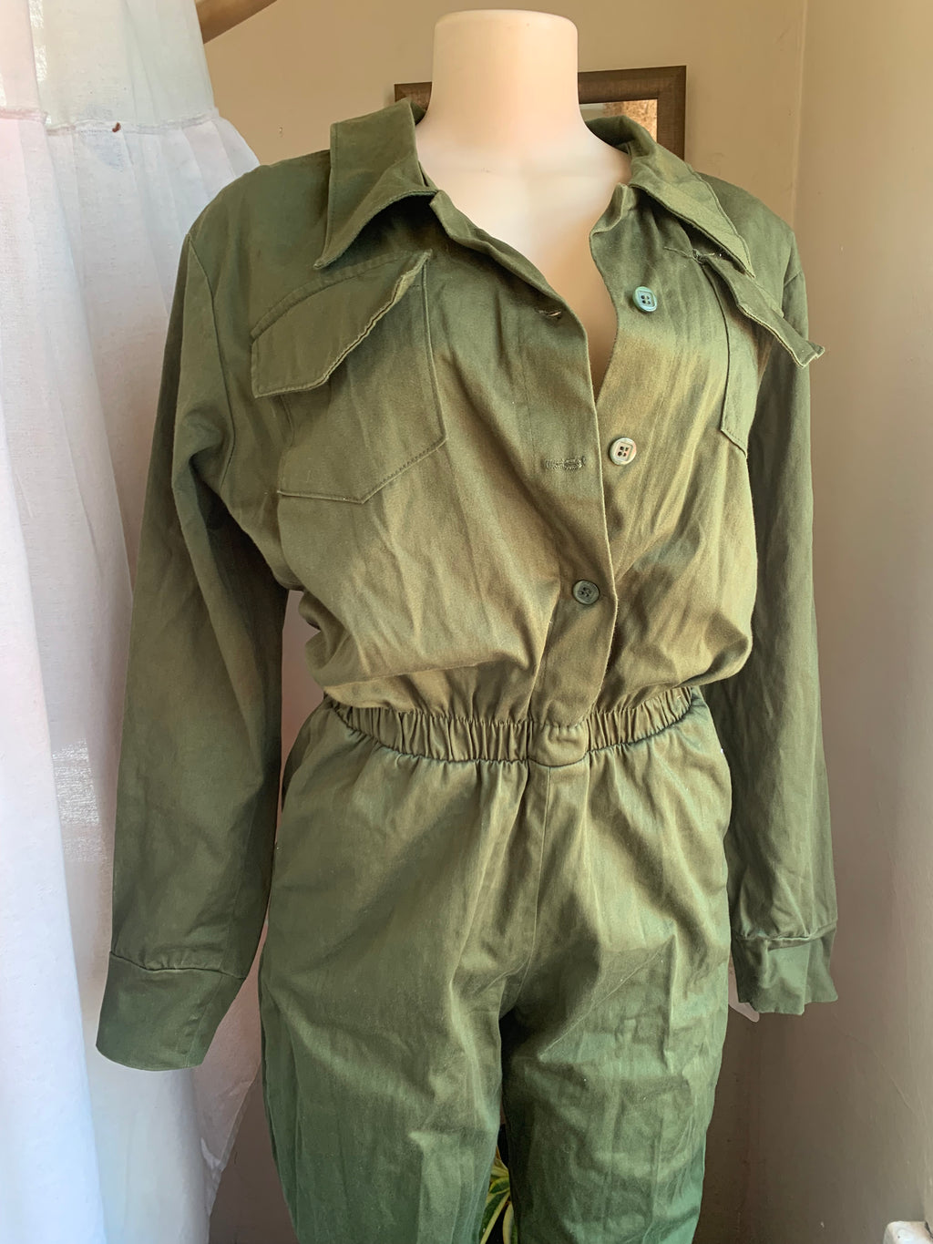 army green worker jumpsuit ~~~ m