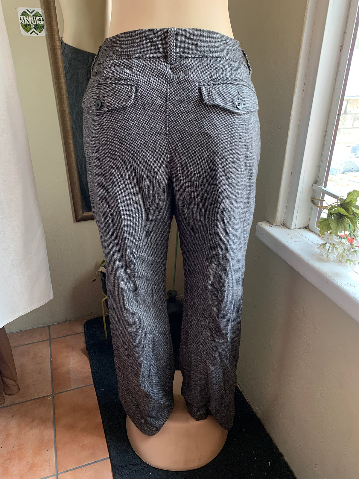 grey wide leg professional pants ::: Size 14 / L
