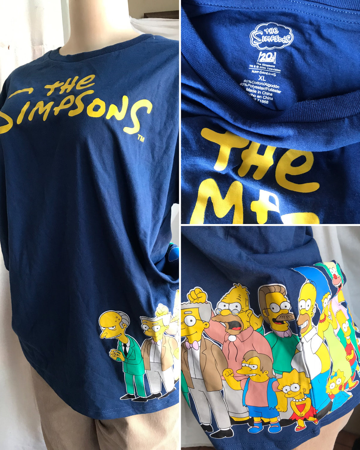New Simpsons Pop Culture Graphic Tee blue  ;;; XL...