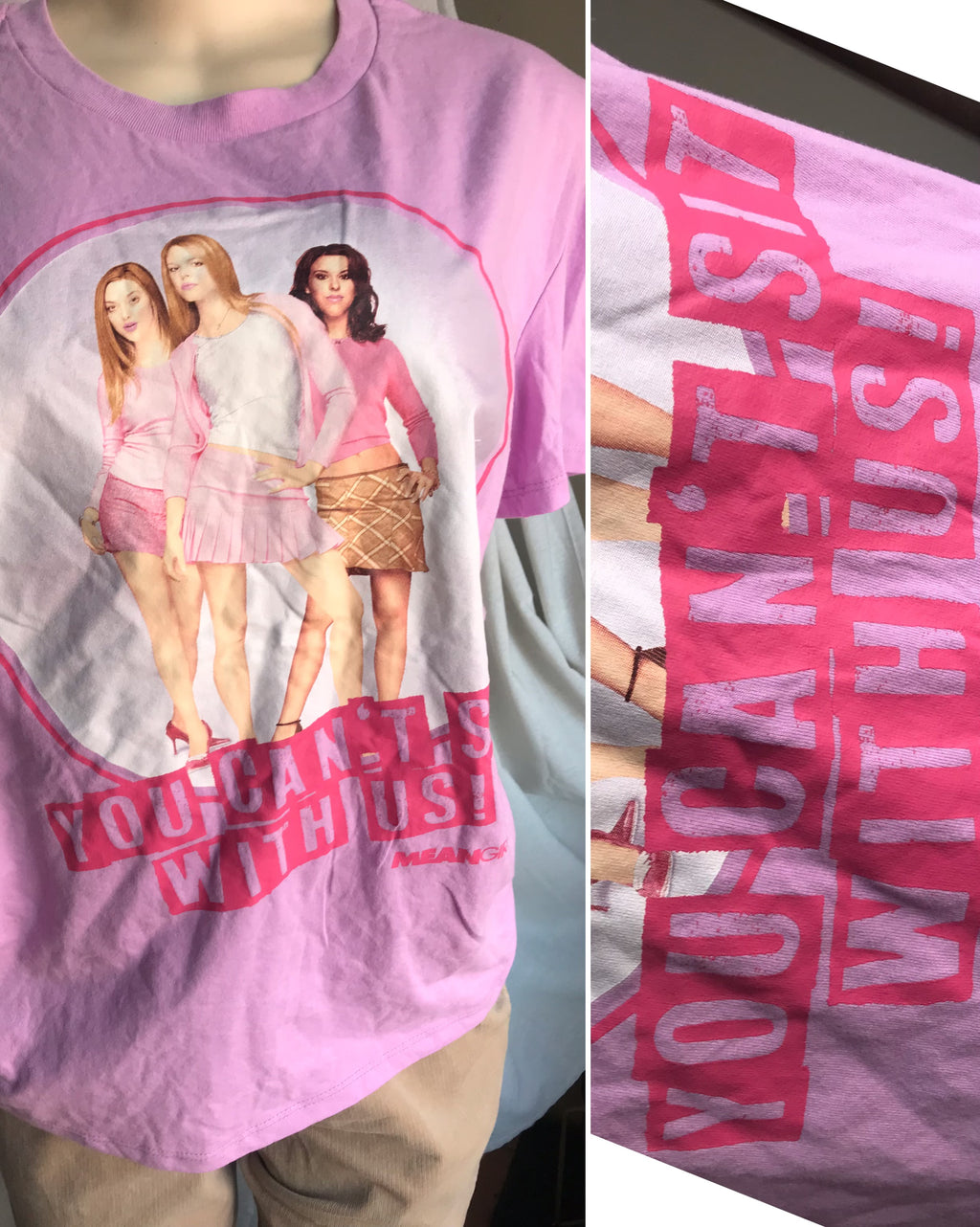 New Mean Girls Pop Culture Graphic Tee Pink  ;;; s to L...