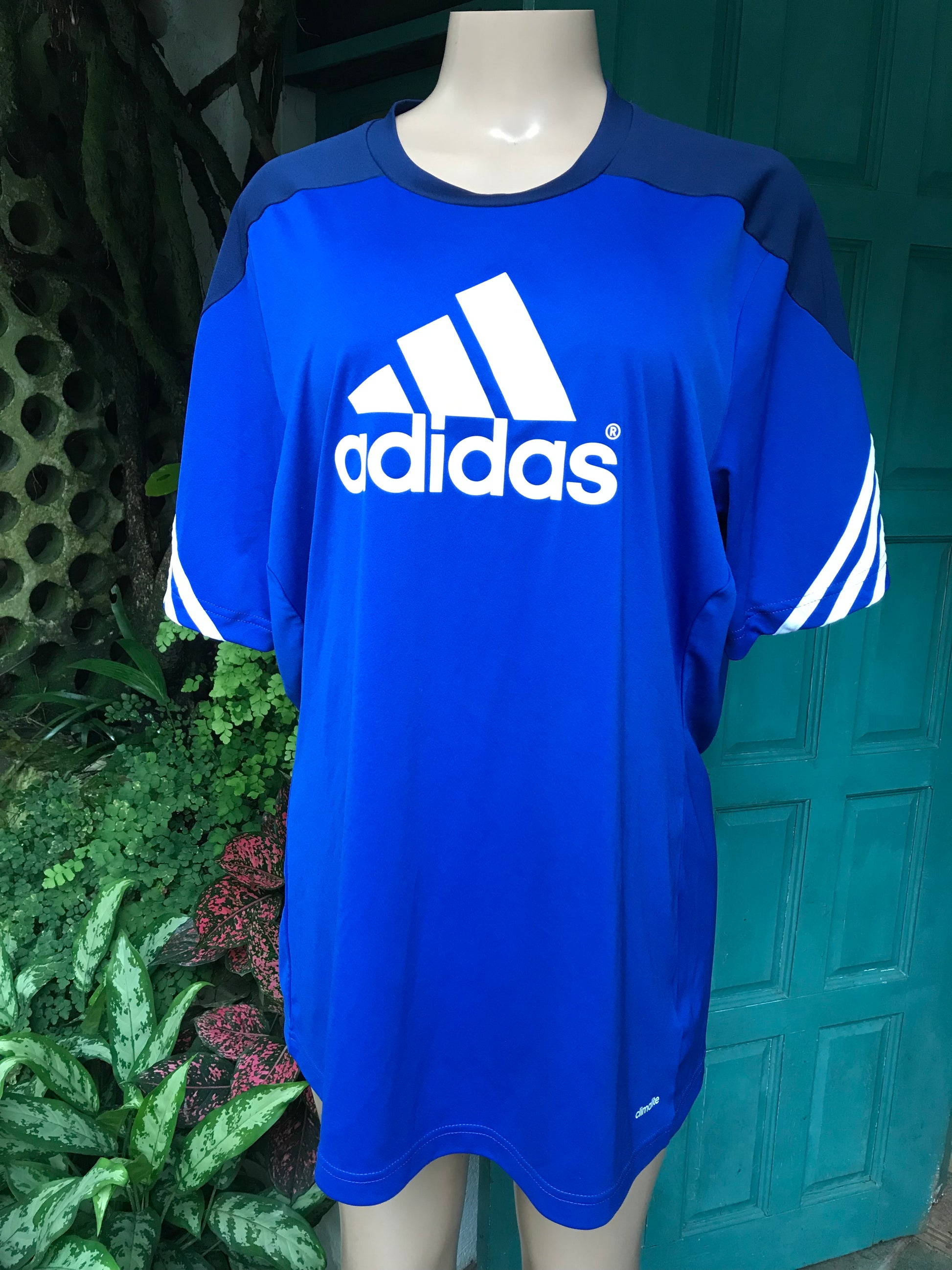 Adidas Climalite coral blue t-shirt mens... /XL ;;;