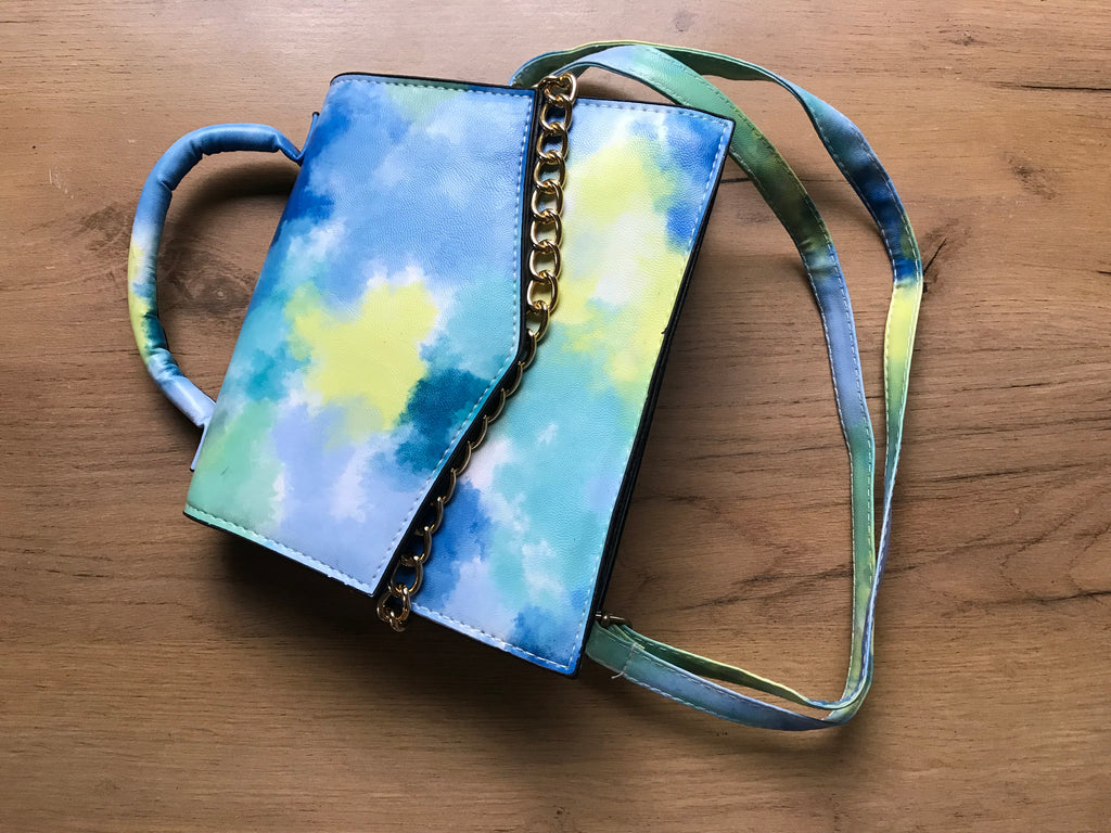 blue cloud crossbody fashion bag *** new
