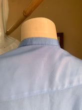 Load image into Gallery viewer, Baby blue button down shirt with gold buttons … M ,,,
