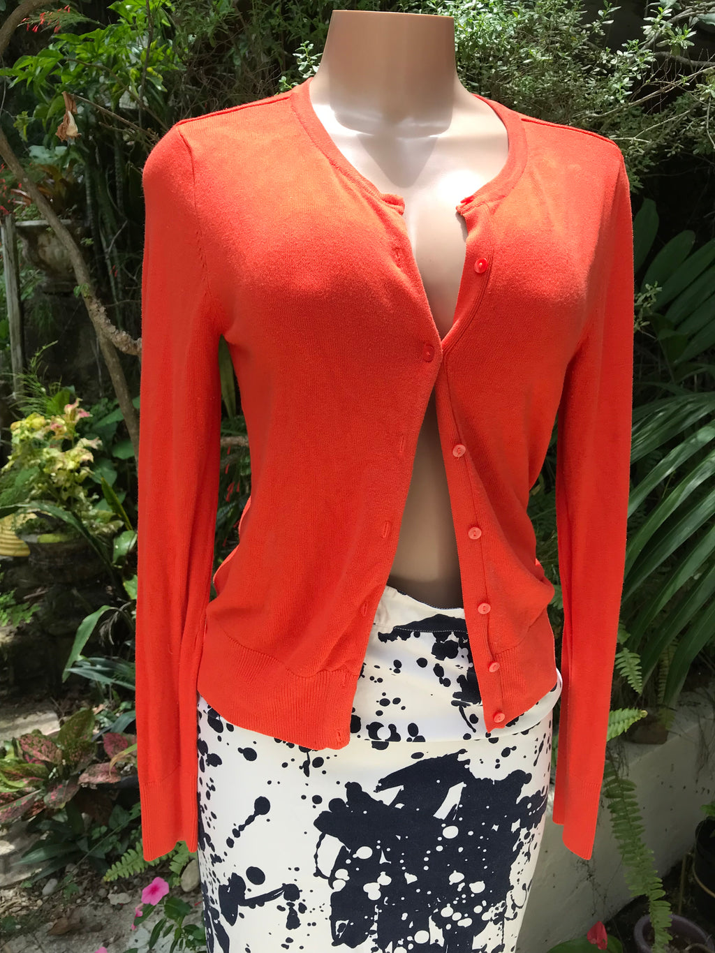 orange colour pop professional cardigan  ... s