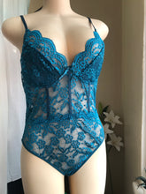 Load image into Gallery viewer, New teal bodysuit lace lingerie. /XL : 2xlll
