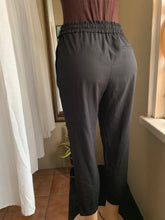 Load image into Gallery viewer, Zara black straight leg pants with drawstring Size 26 M with stretch
