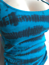 Load image into Gallery viewer, Teal blue Tie dye ribbed tank top … s/m
