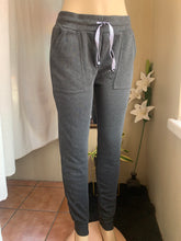 Load image into Gallery viewer, Charcoal gray soft &amp; stretchy joggers ::: L
