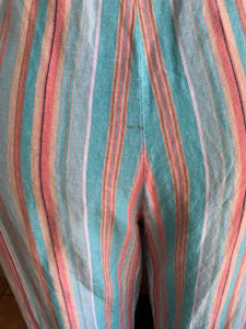 retro Organic candy striped holiday draw string pants ::: size 14 / L