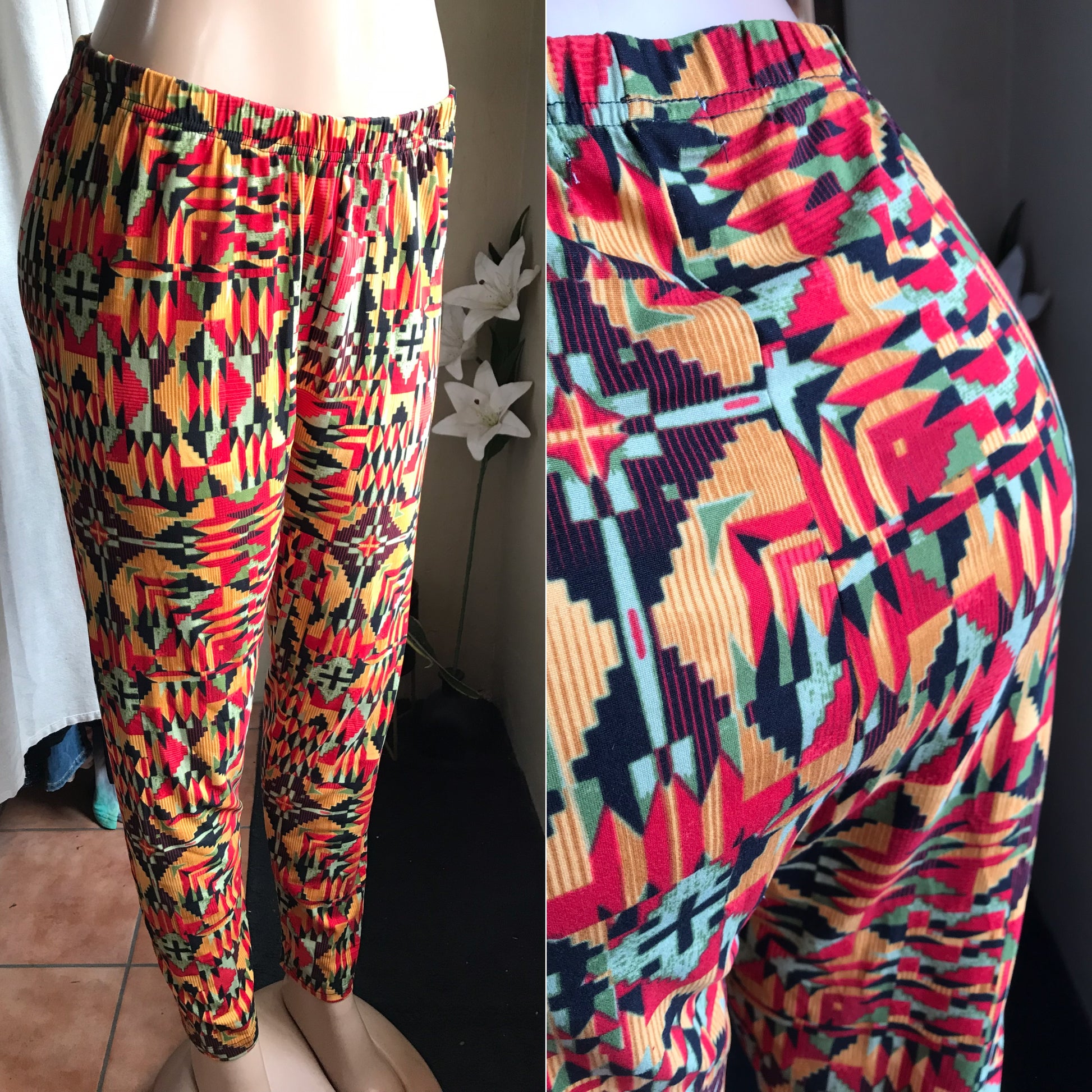 Soft touch african pants orange red ::: xl