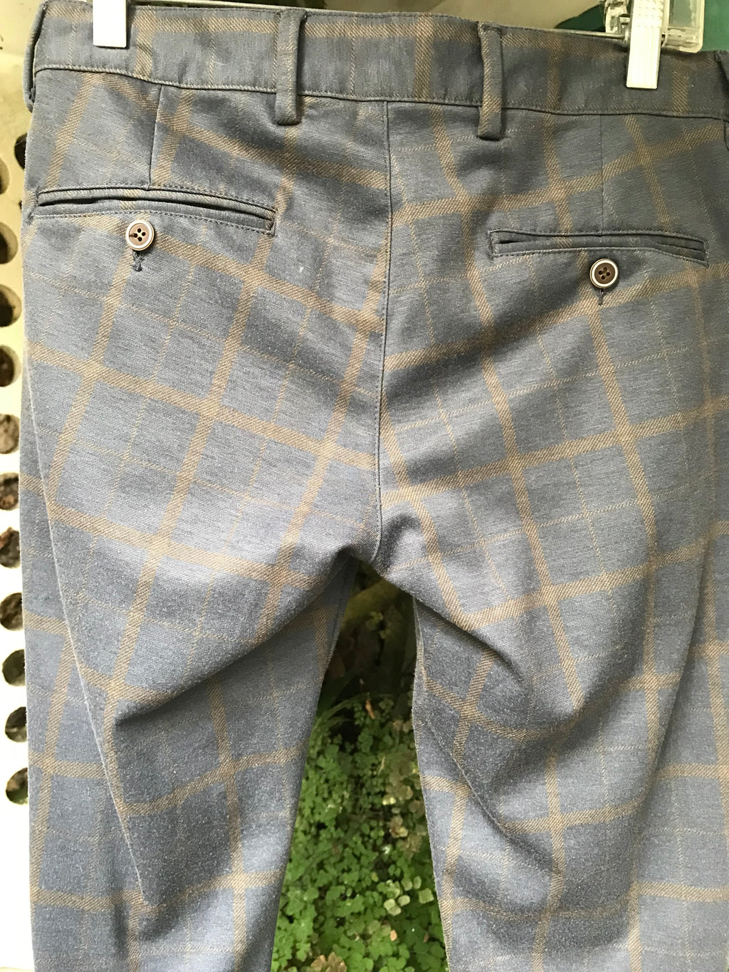 Grey Plaid Preppy Work Pants ::: M / w30