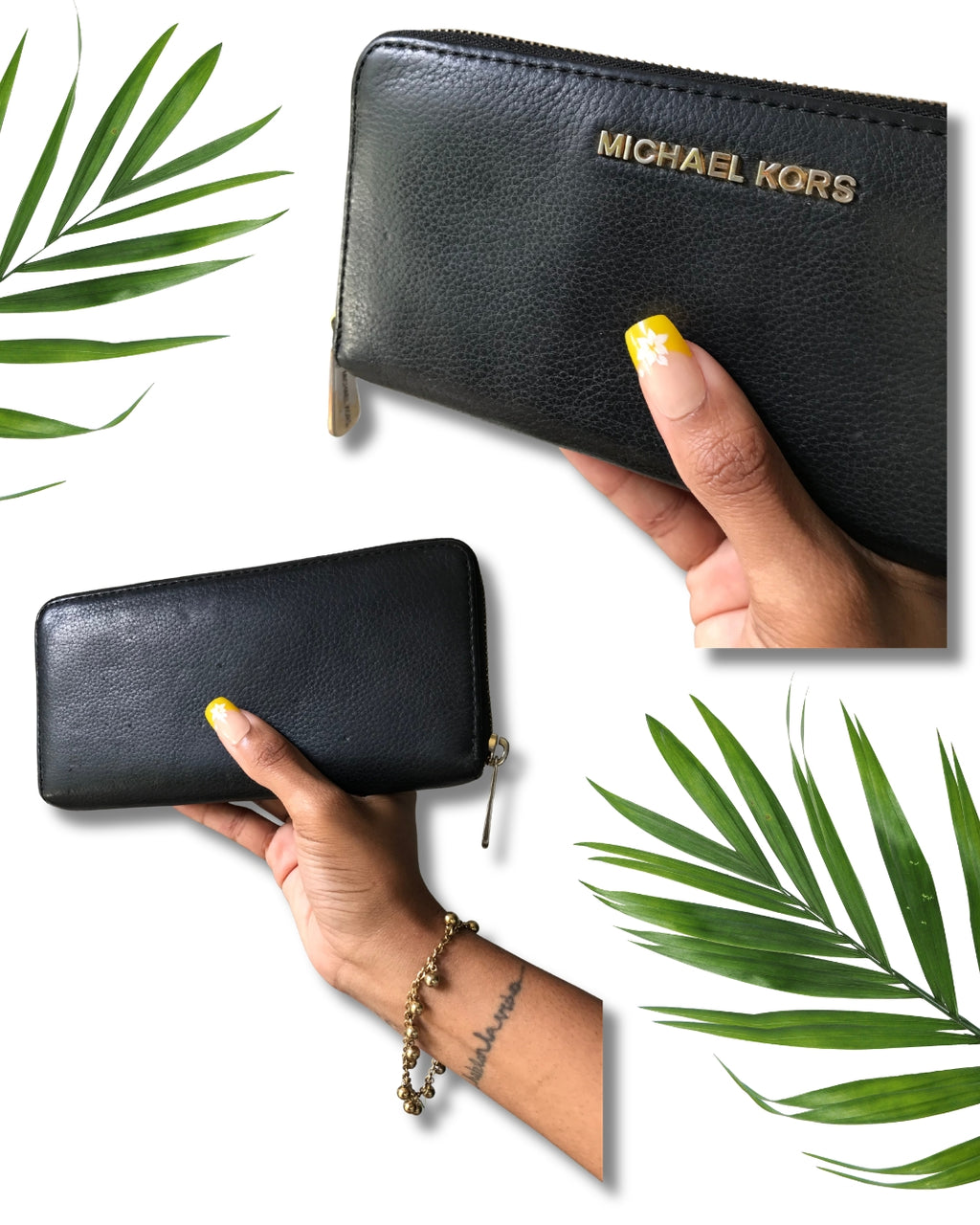 Michael Kors Black Leather Wallet ***