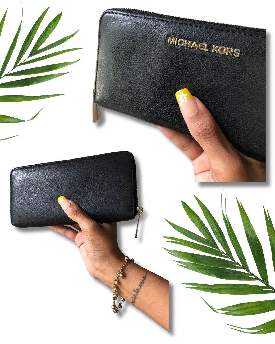 Michael Kors Black Leather Wallet ***